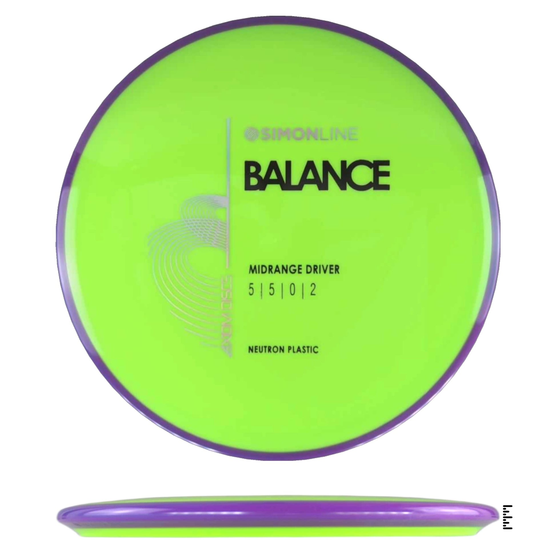 Axiom Discs Neutron Balance - Fluorescent Yellow / Violet - Powergrip USA