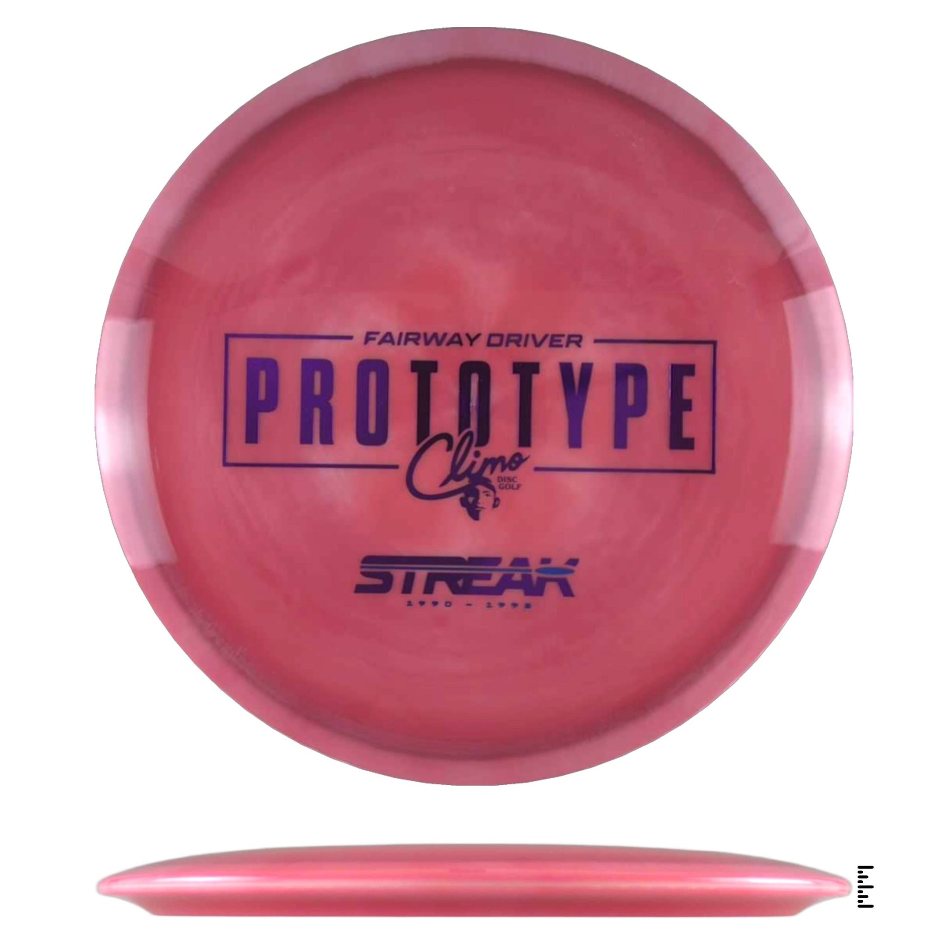 Climo Disc Golf Signature Line Streak Prototpye - Rose - Powergrip USA