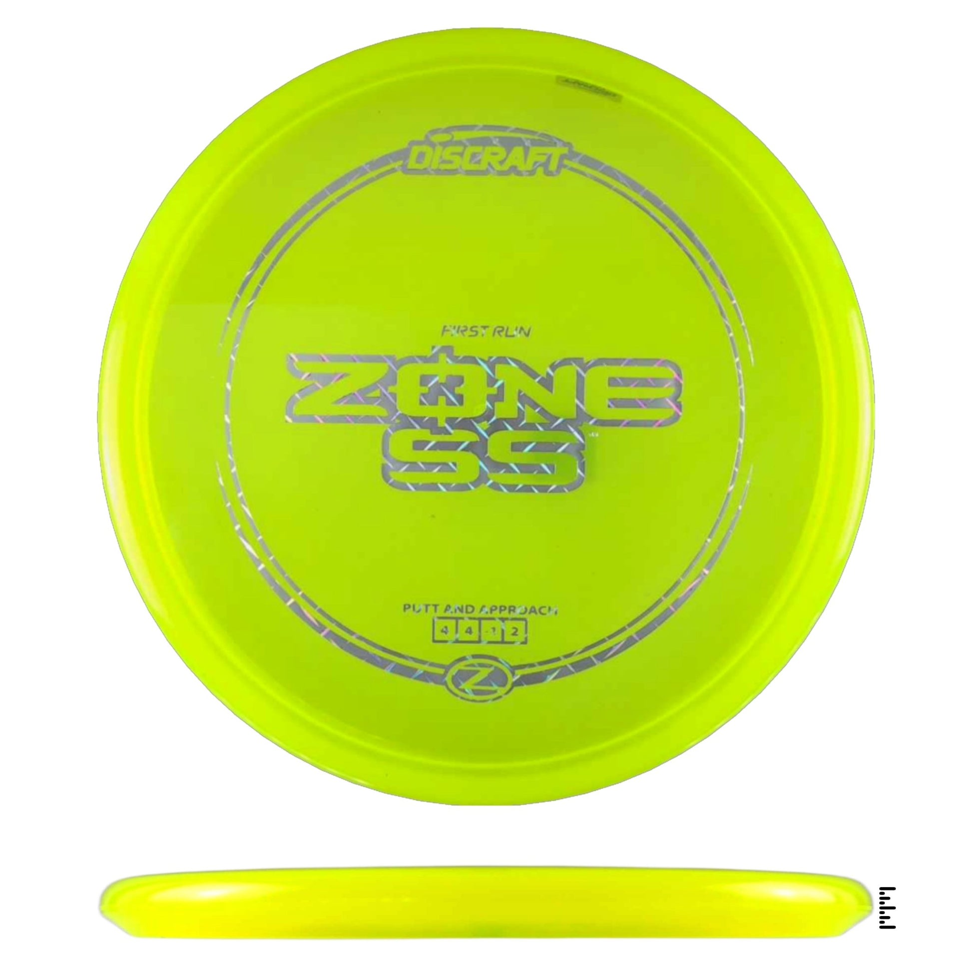 Discraft Z Line Zone SS - First Run - Fluorescent Yellow - Powergrip USA