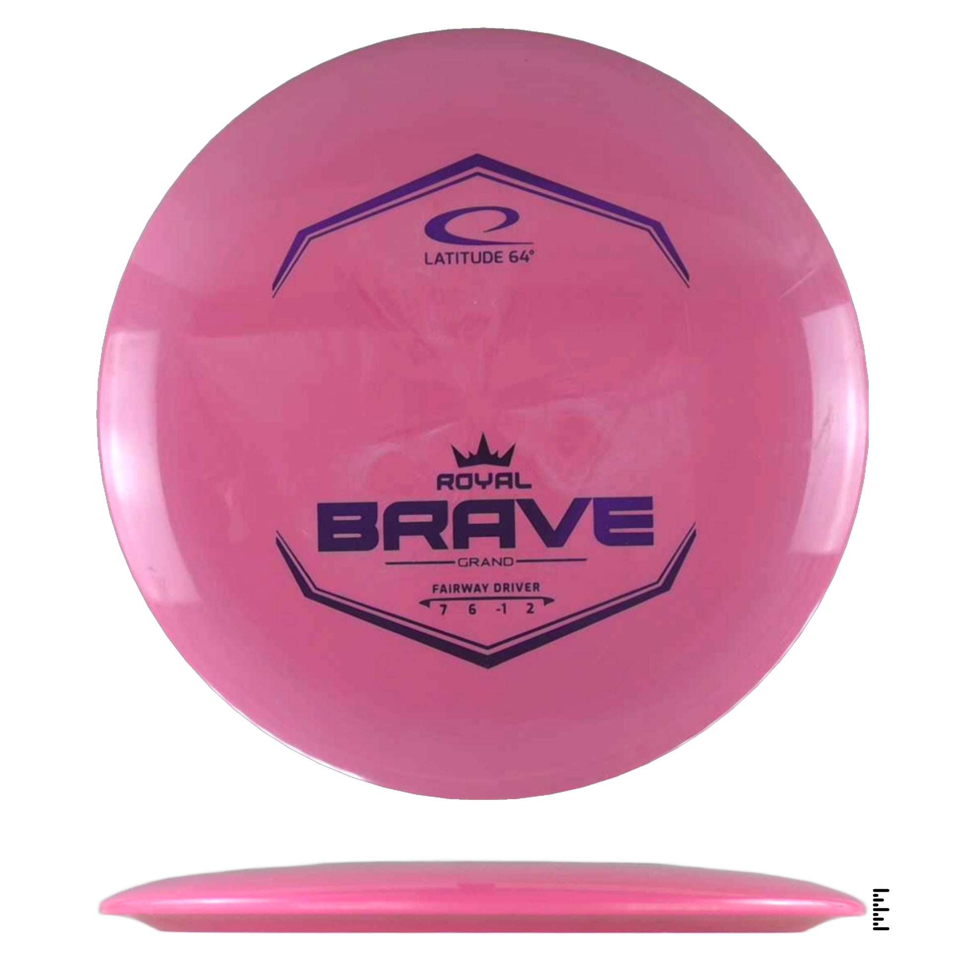 Latitude 64 Royal Brave disc golf disc in pink