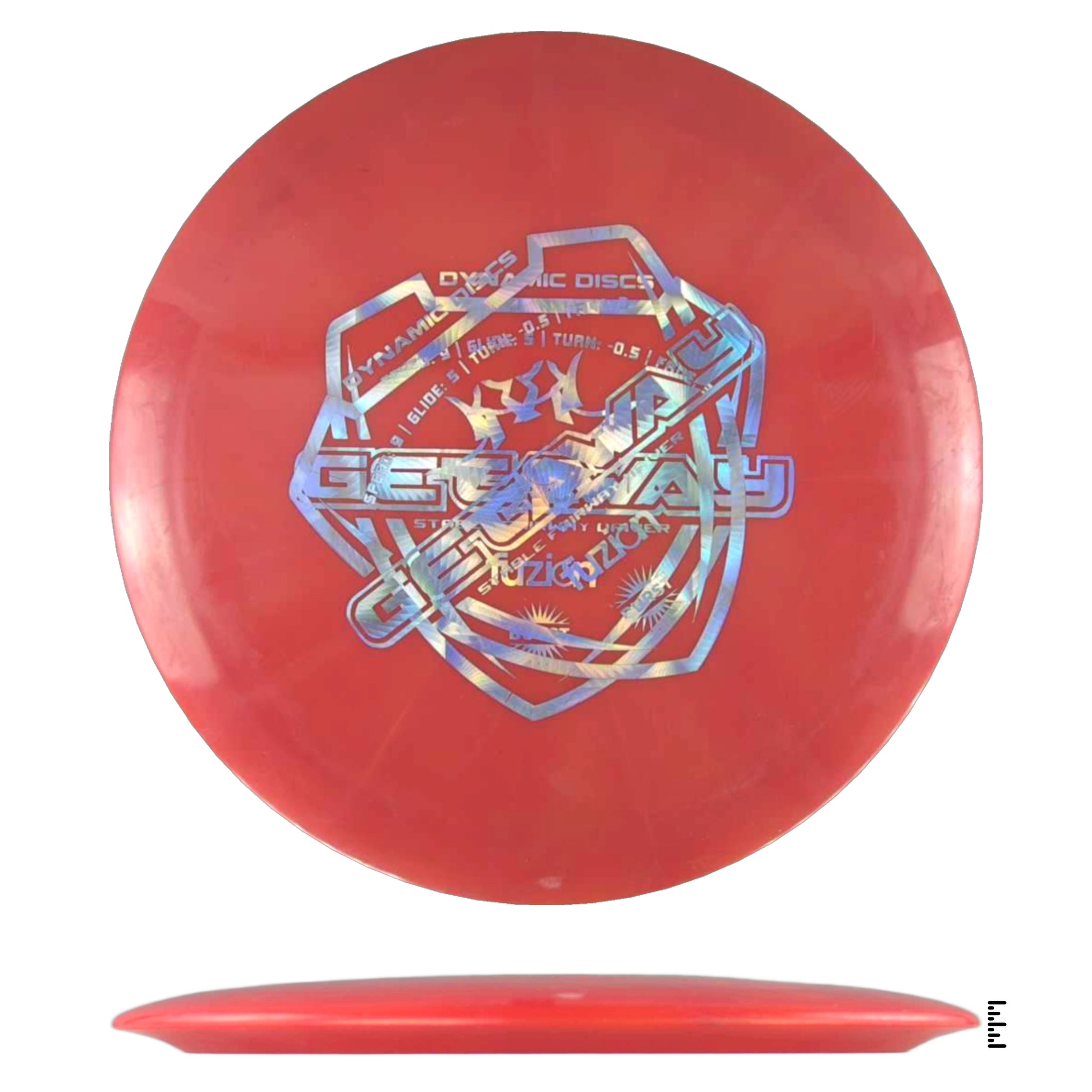 Red Dynamic Discs Getaway Fuzion disc golf disc