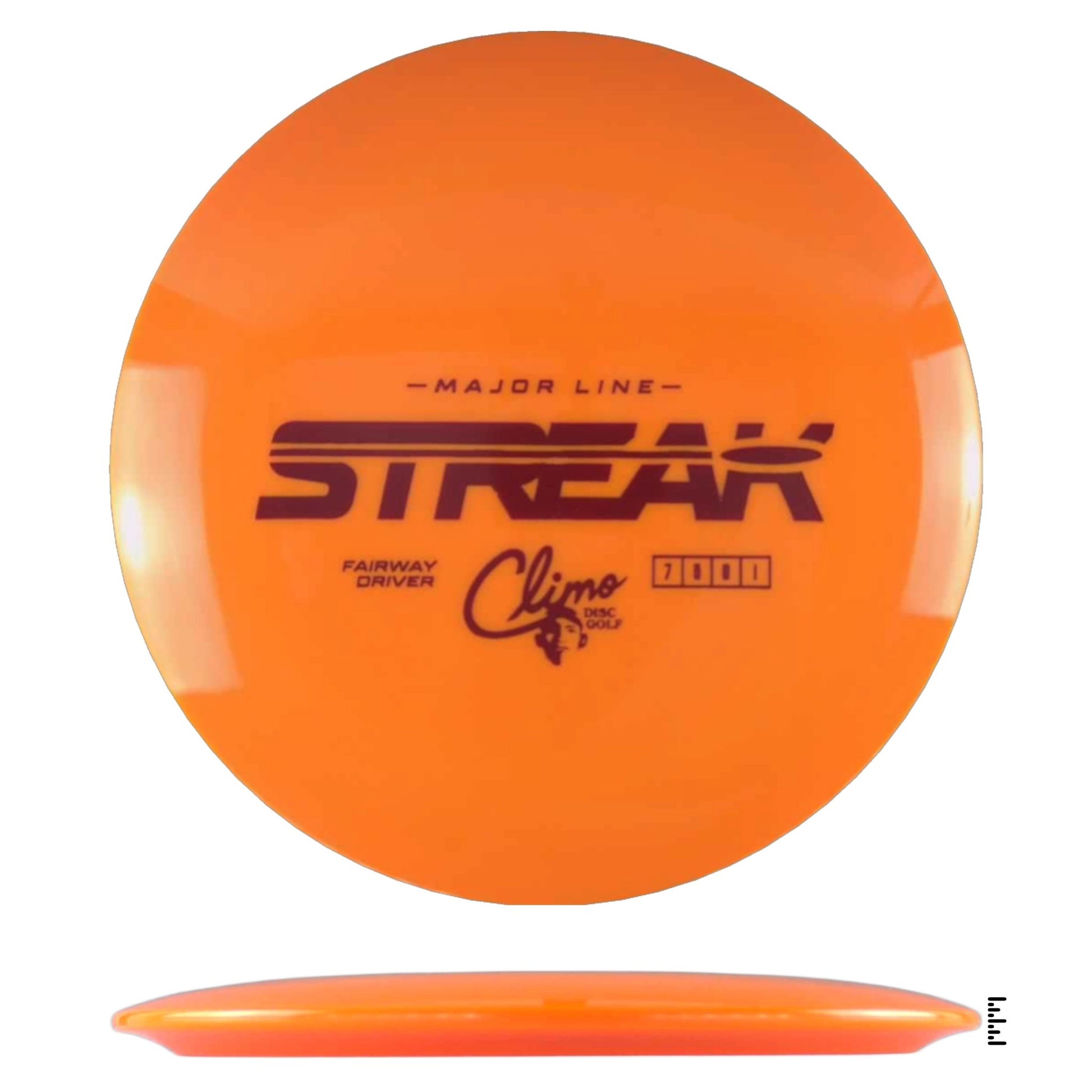 Climo Disc Golf Major Line Streak - Orange - Powergrip USA