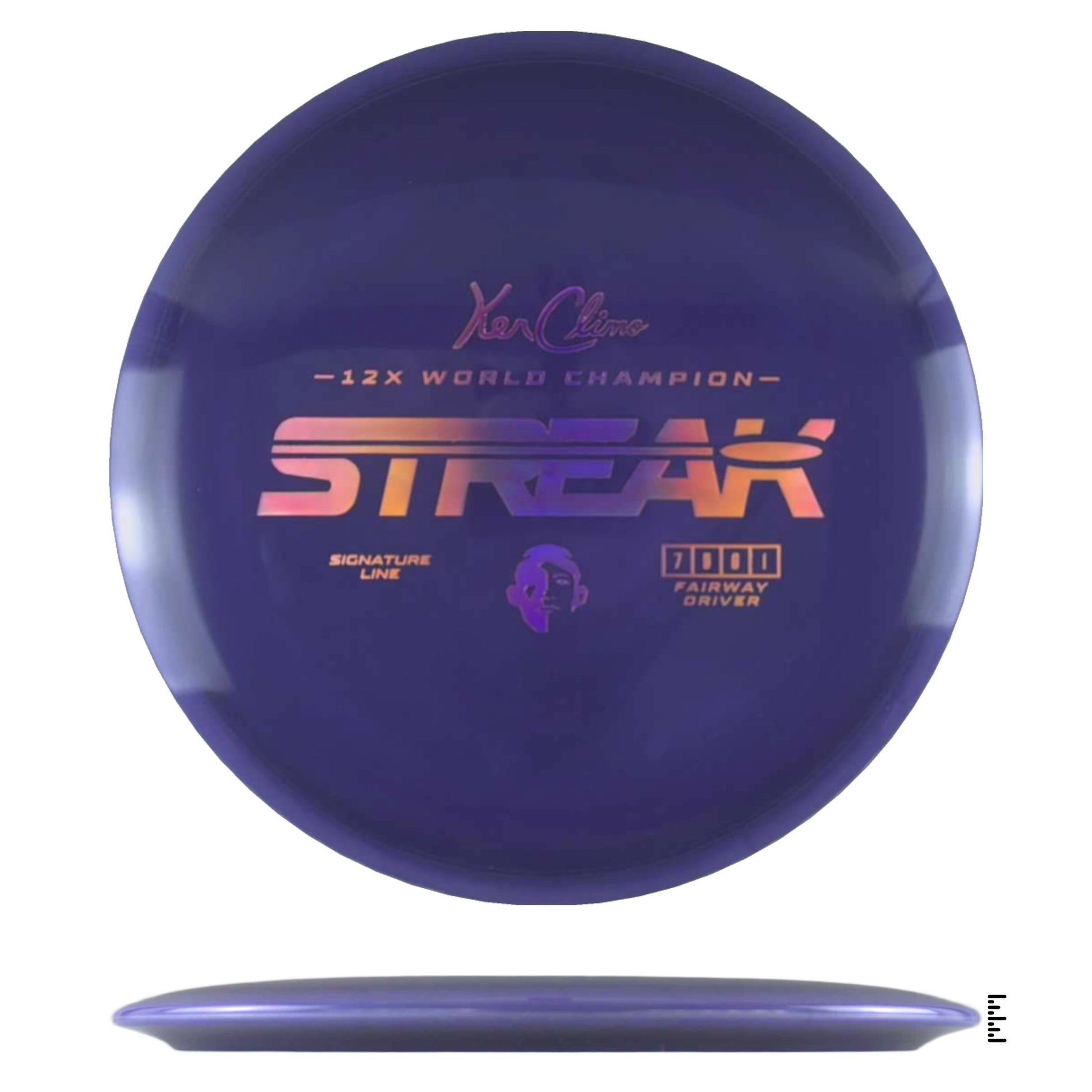 Climo Disc Golf Signature Line Streak - Violet - Powergrip USA