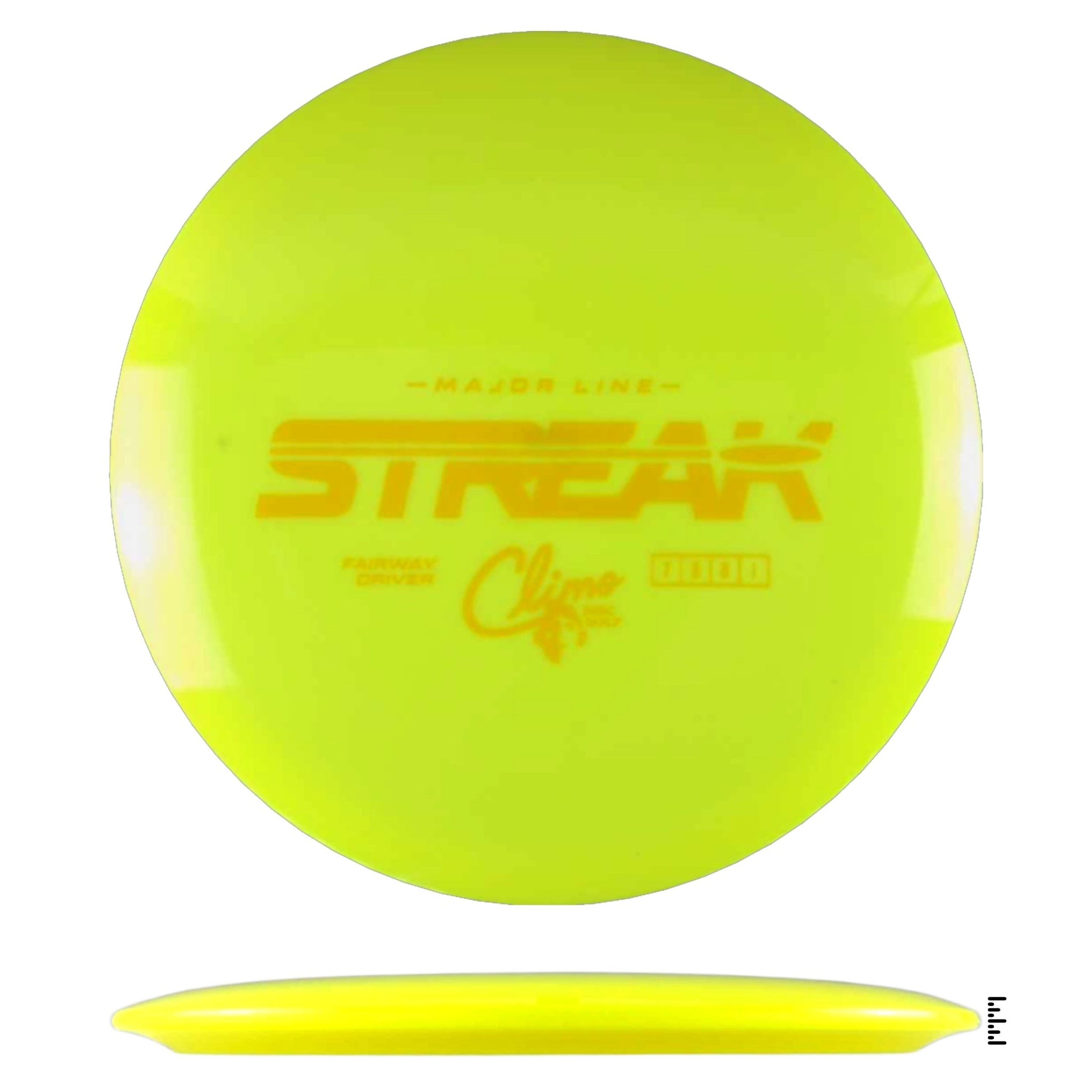 Climo Disc Golf Major Line Streak - Yellow - Powergrip USA