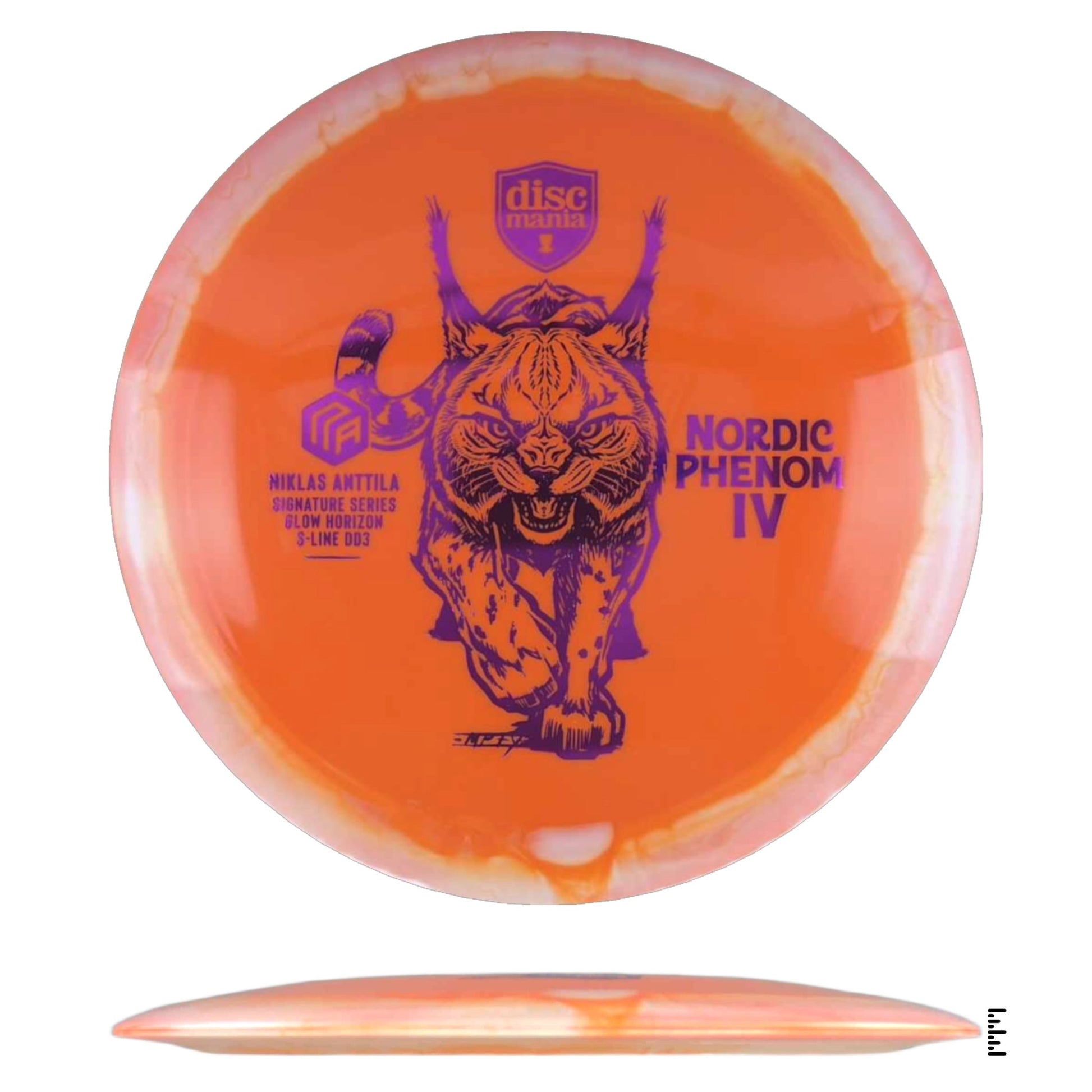 Discmania Glow Horizon S - Line DD3 Nordic Phenom 4 – Niklas Anttila Signature Series - Orange / White - Powergrip USA