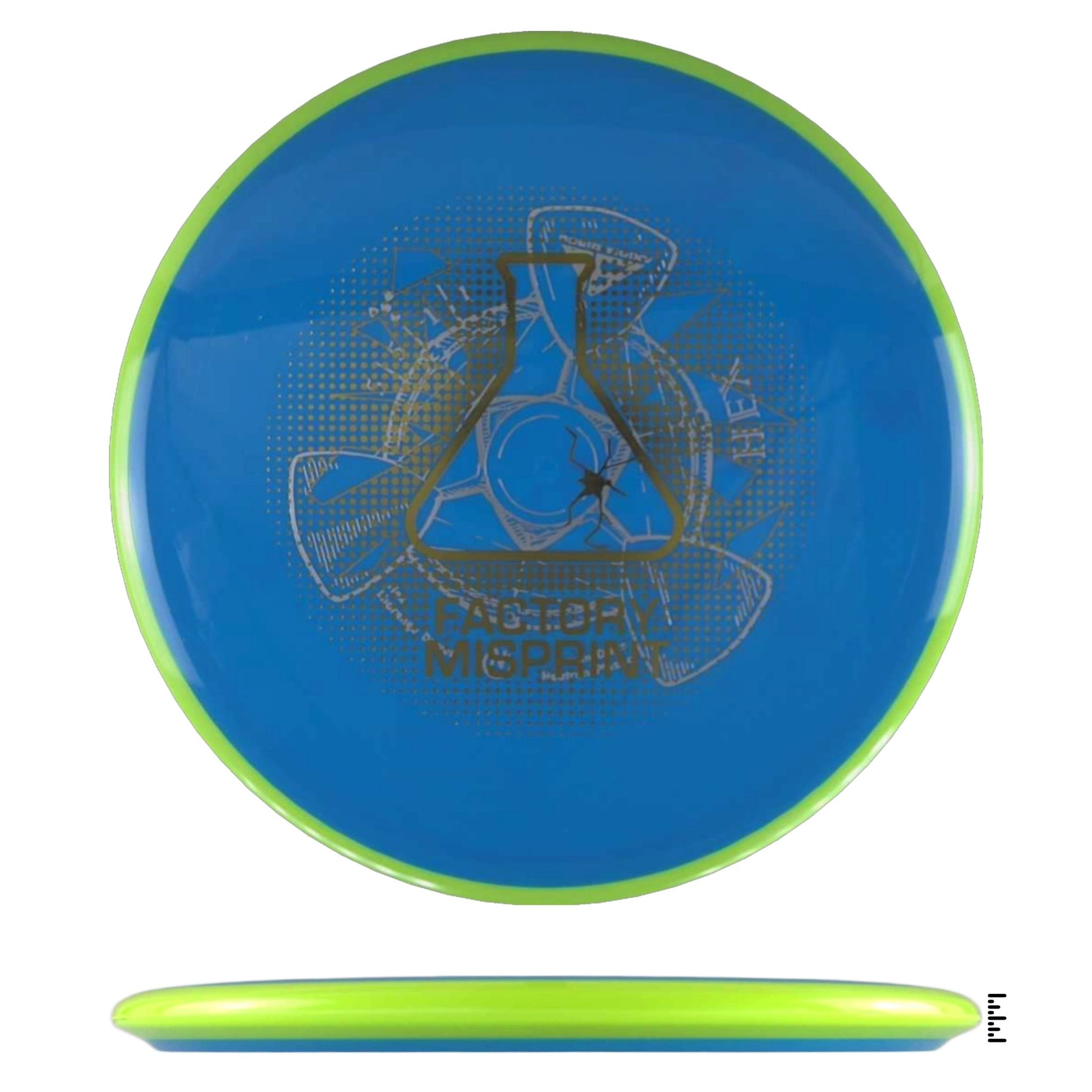 Axiom Discs Neutron Hex Factory Misprint - Sky Blue / Fluorescent Yellow - Powergrip USA