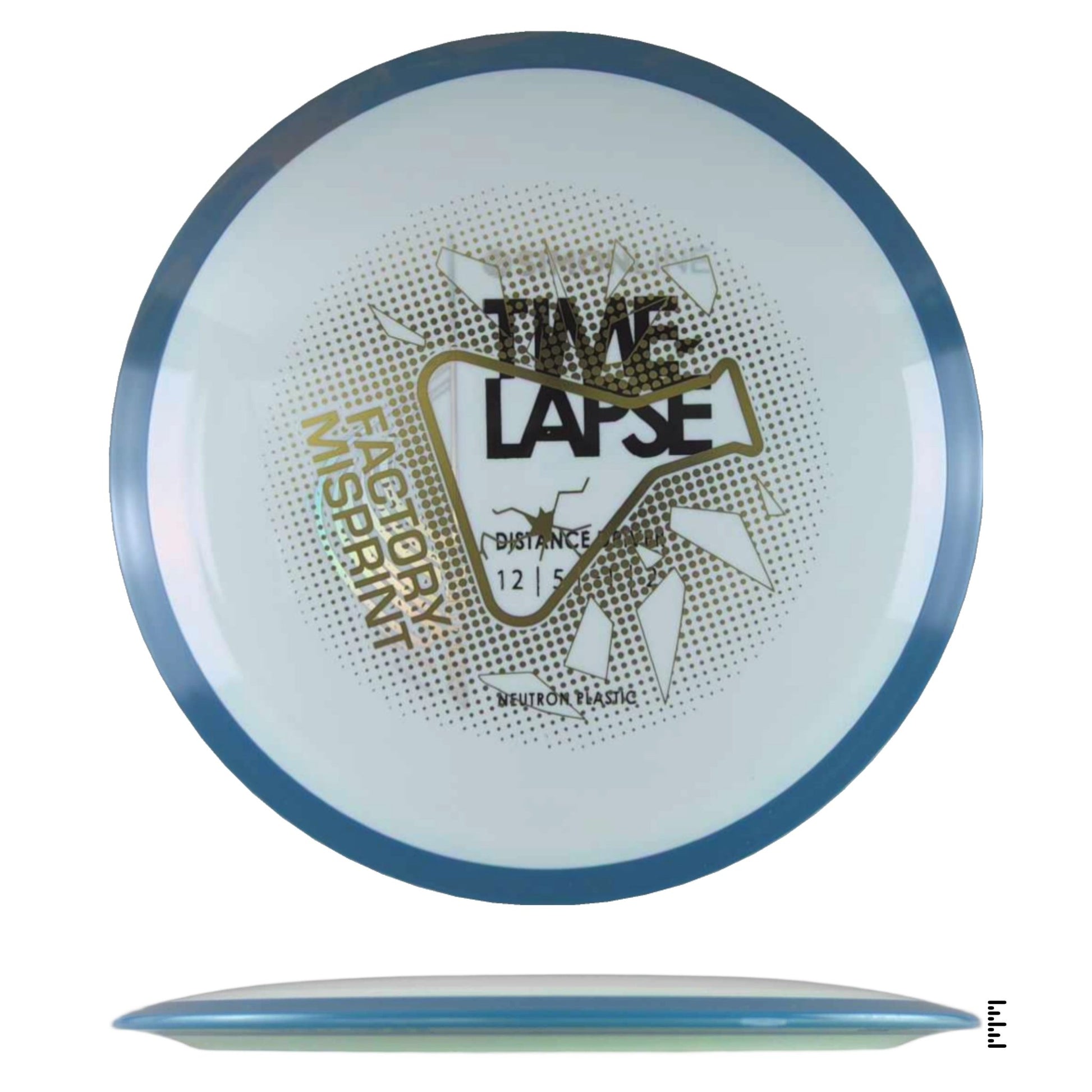Axiom Discs Simon Line Neutron Time - Lapse Factory Misprint - White / Dark Cyan - Powergrip USA