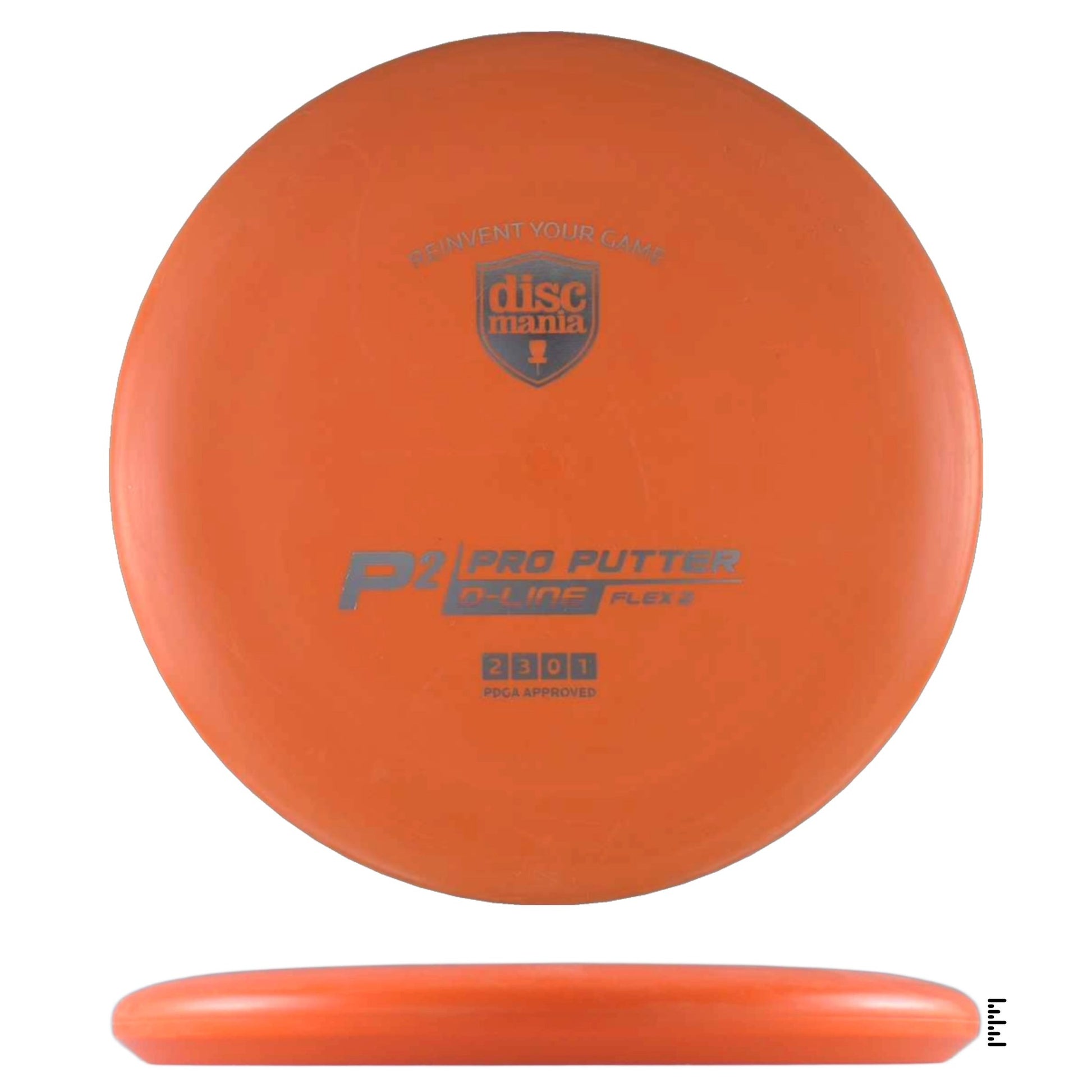 Discmania D - Line Flex 2 P2 Sky God Mini Stamp - Orange - Powergrip USA
