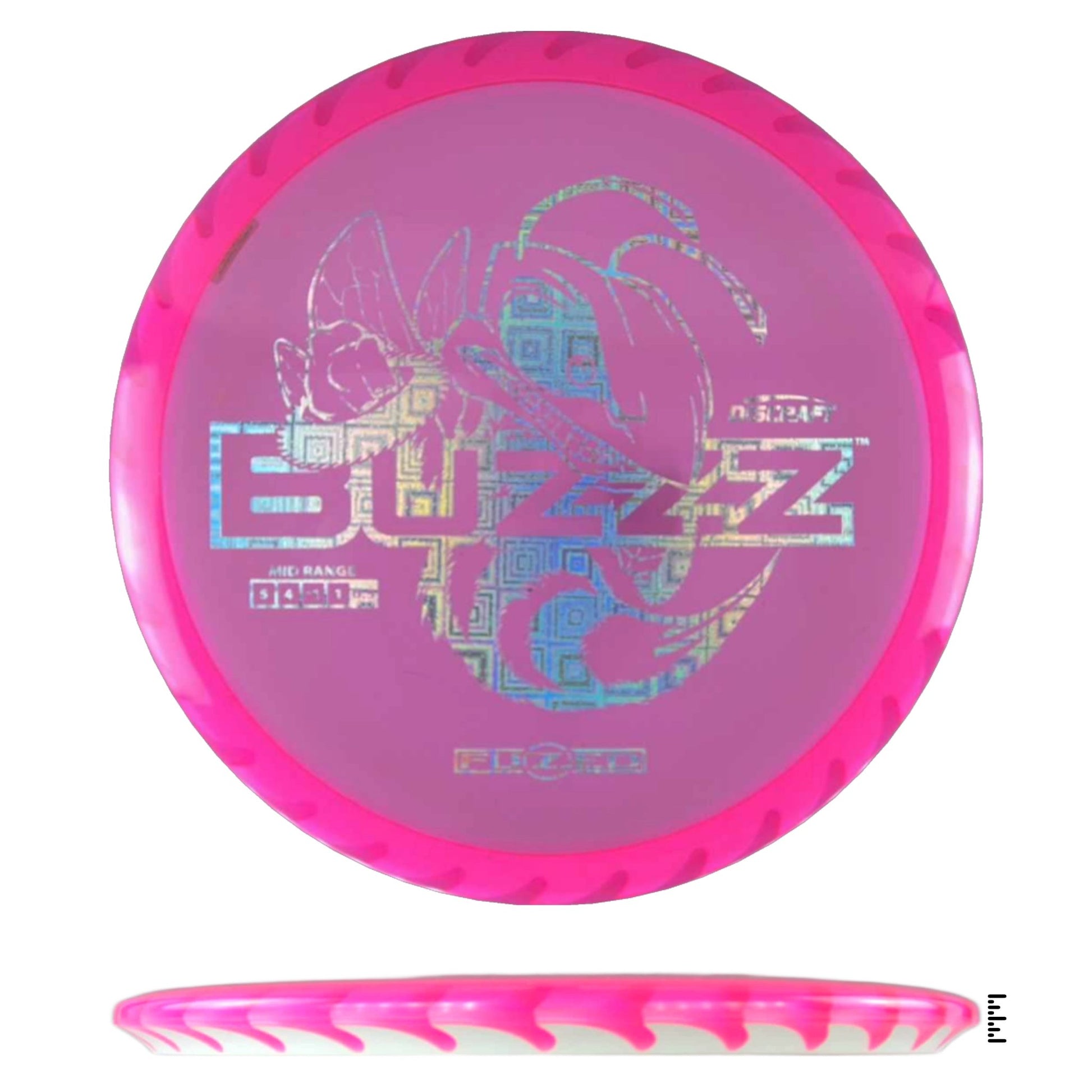 Discraft Fuzed Line Buzzz Saw Pattern (Buzzzsaw) - Pink / White - Powergrip USA