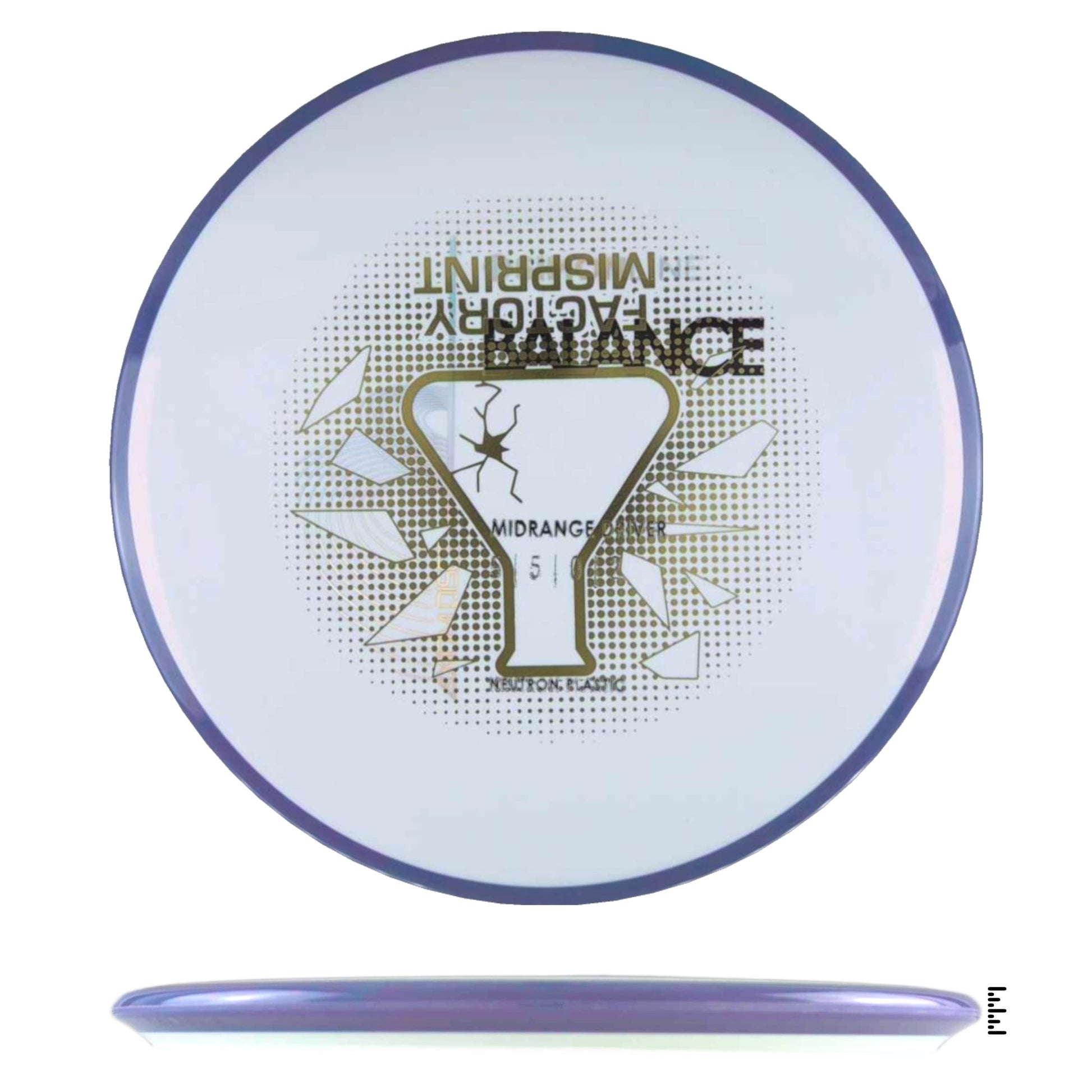 Axiom Discs Neutron Balance Factory Misprint - White / Plum - Powergrip USA