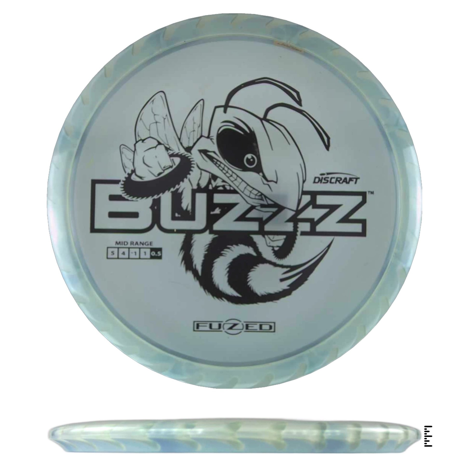 Discraft Fuzed Line Buzzz Saw Pattern (Buzzzsaw) - Clear / Gray - Powergrip USA