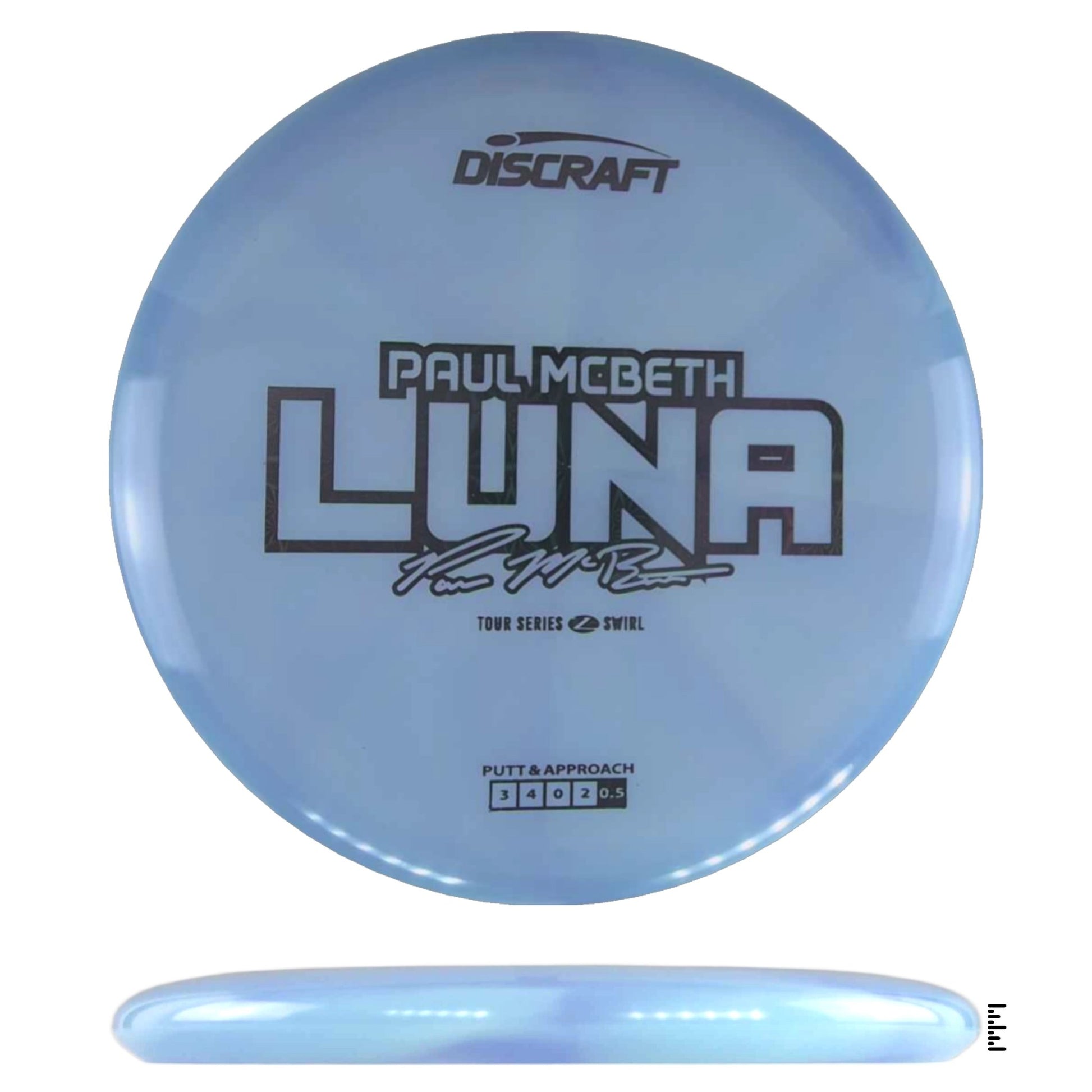 Discraft Z Swirl Luna 2025 Paul McBeth Tour Series - Light Blue - Powergrip USA