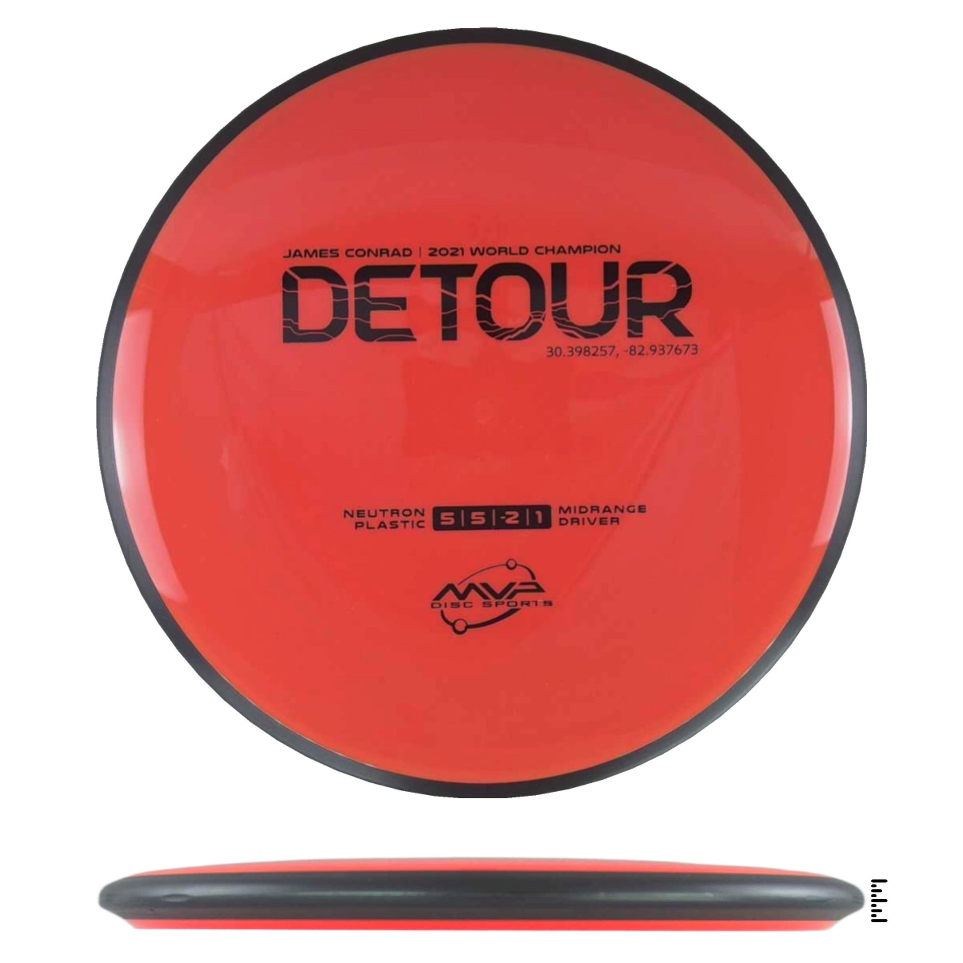 MVP Disc Sports Neutron Detour - Dark Orange - Powergrip USA