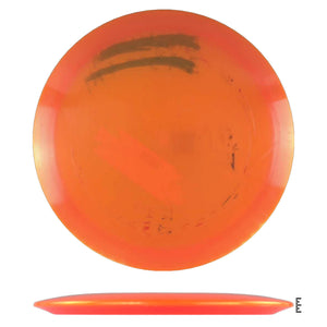 Orange disc golf disc