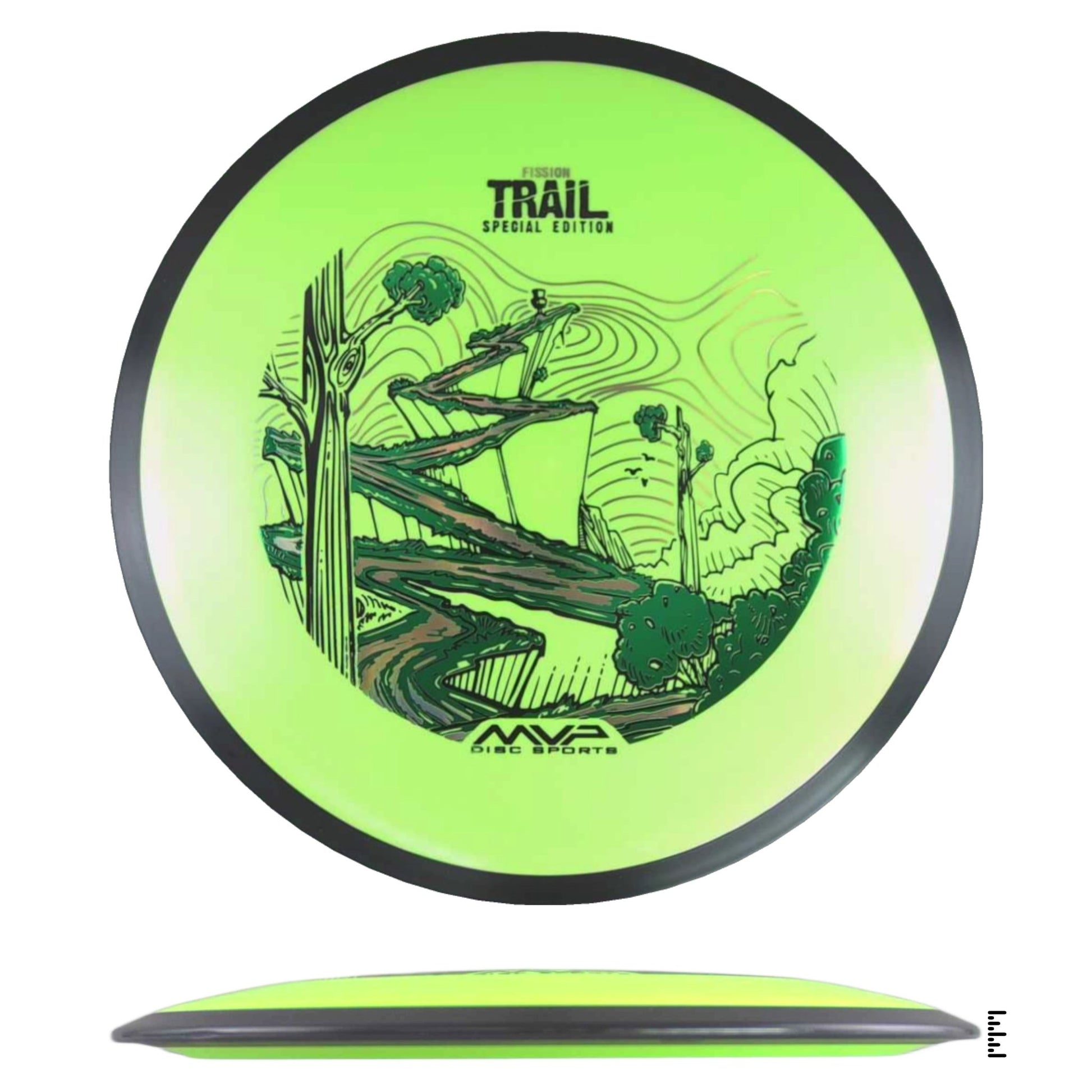 MVP Disc Sports Fission Trail - Special Edition - Fluorescent Yellow - Powergrip USA