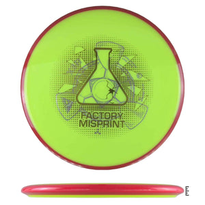 Axiom Discs Neutron Hex Factory Misprint - Fluorescent Yellow / Red - Powergrip USA