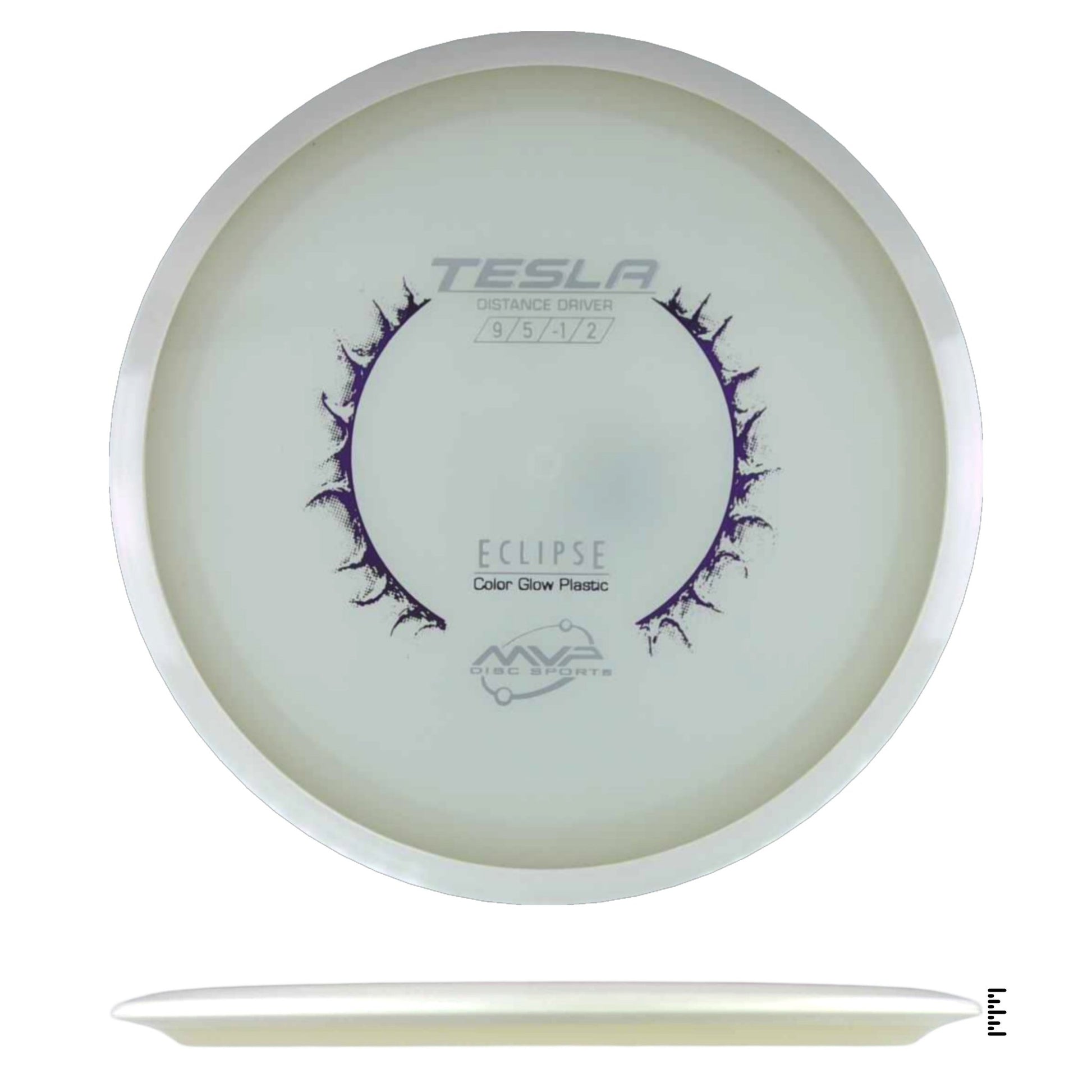 MVP Disc Sports Eclipse Color Glow Tesla - Violet - Powergrip USA