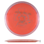 Orange disc golf disc with unique design