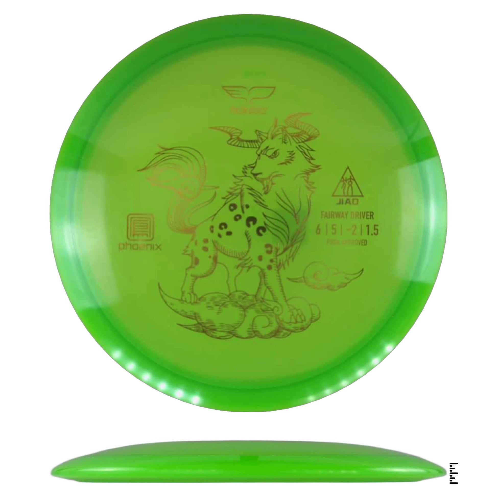 Yikun Discs Phoenix Jiao - Green - Powergrip USA