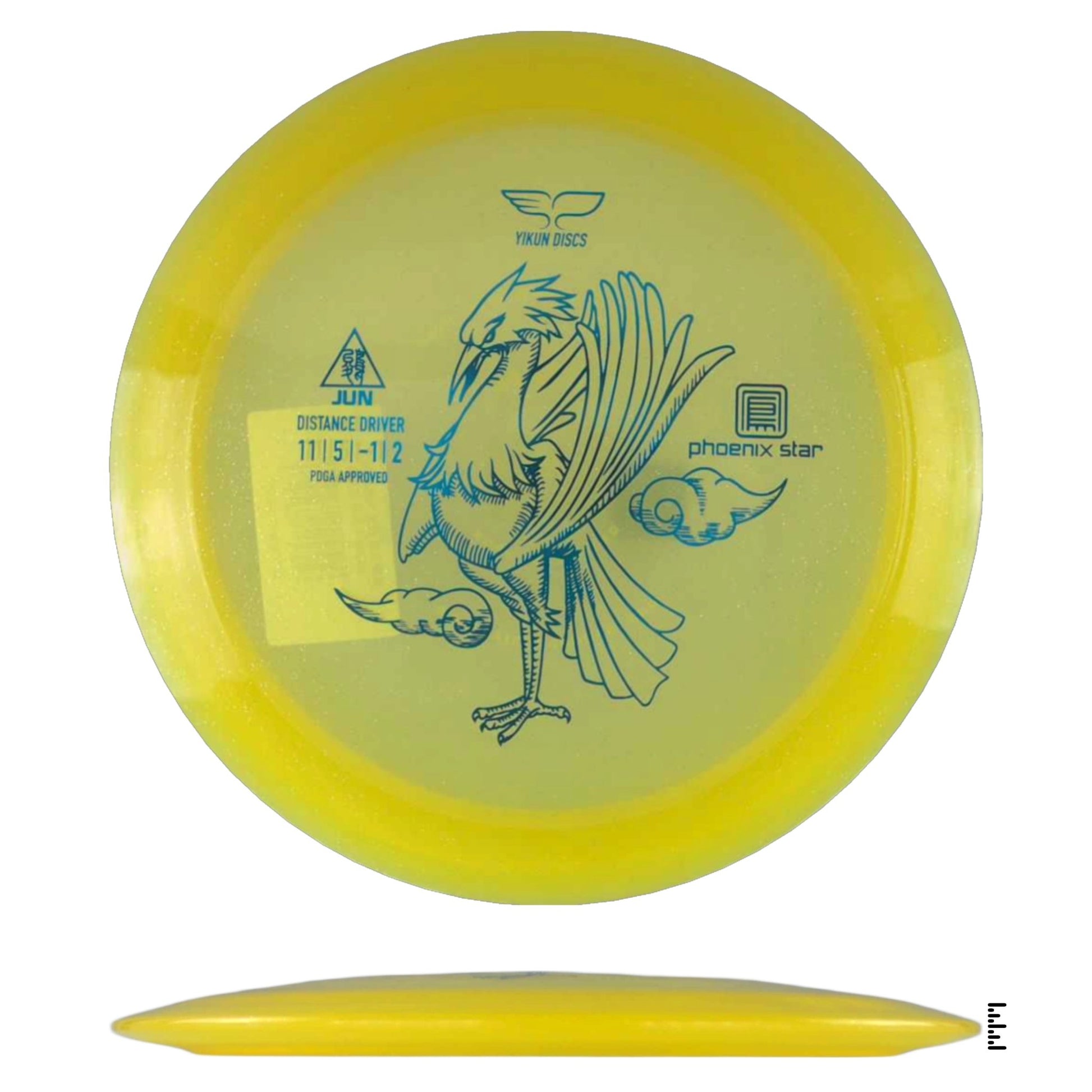 Yikun Discs Phoenix Star Jun - Yellow - Powergrip USA