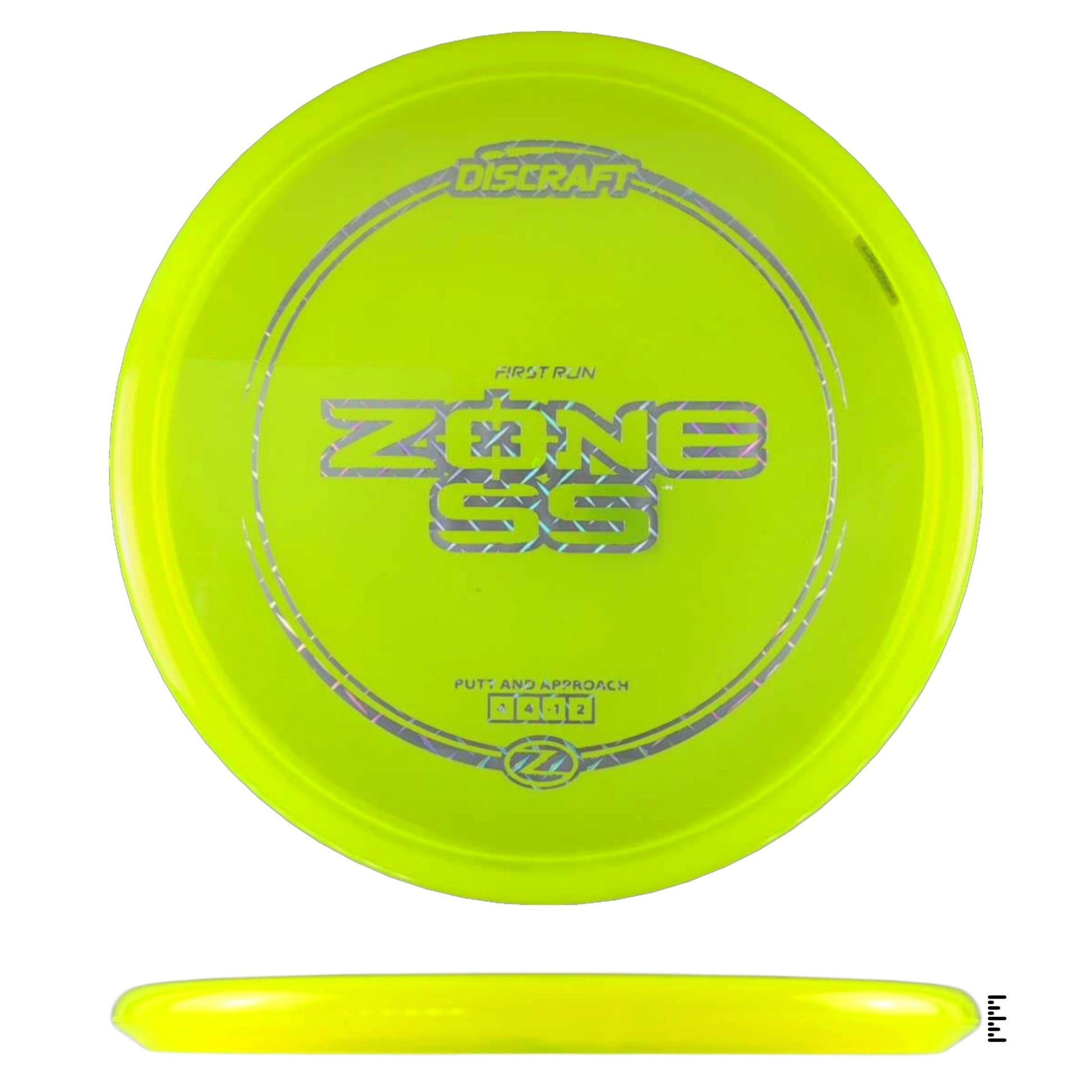 Discraft Z Line Zone SS - First Run - Fluorescent Yellow - Powergrip USA
