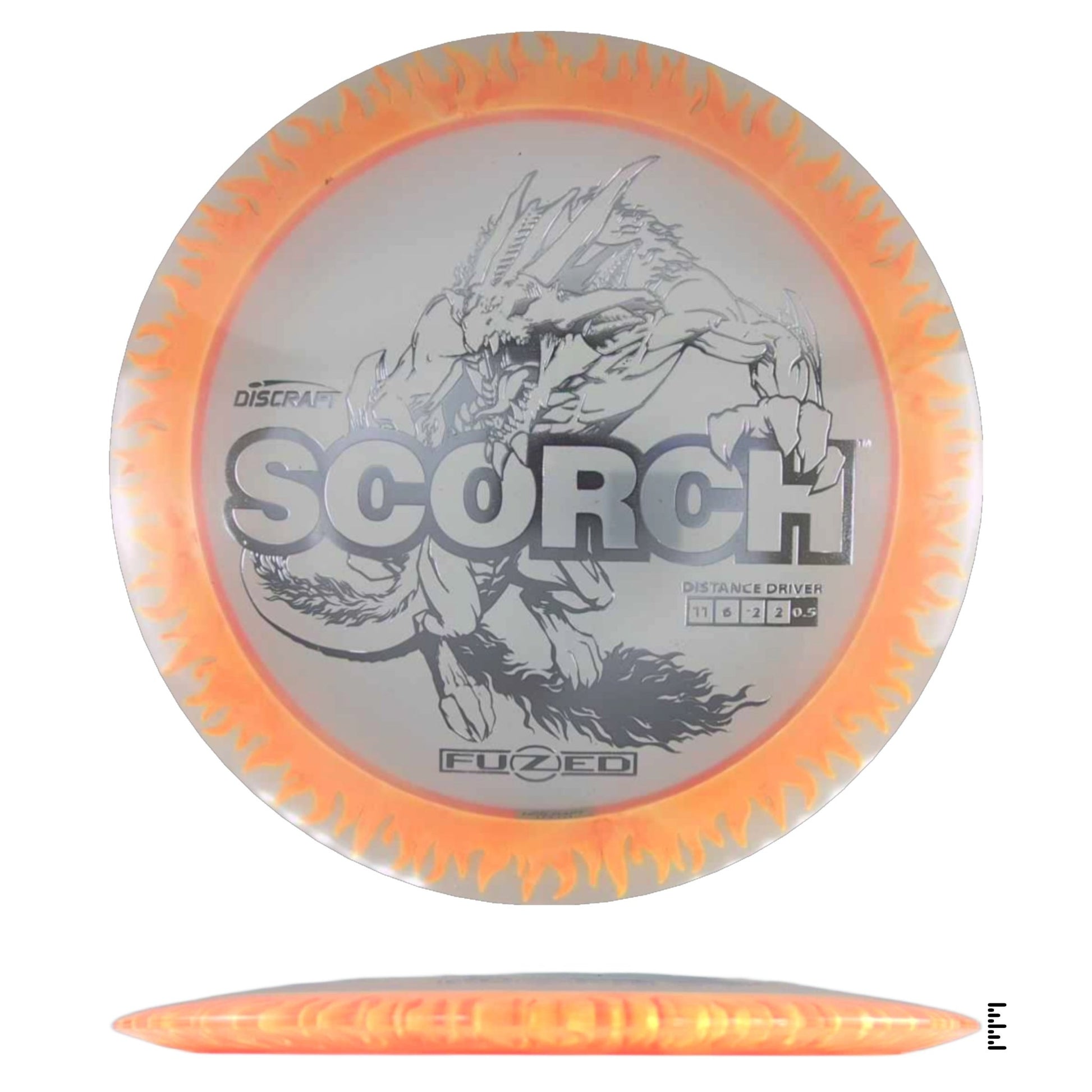 Discraft Fuzed Line Scorch - Clear / Orange - Powergrip USA