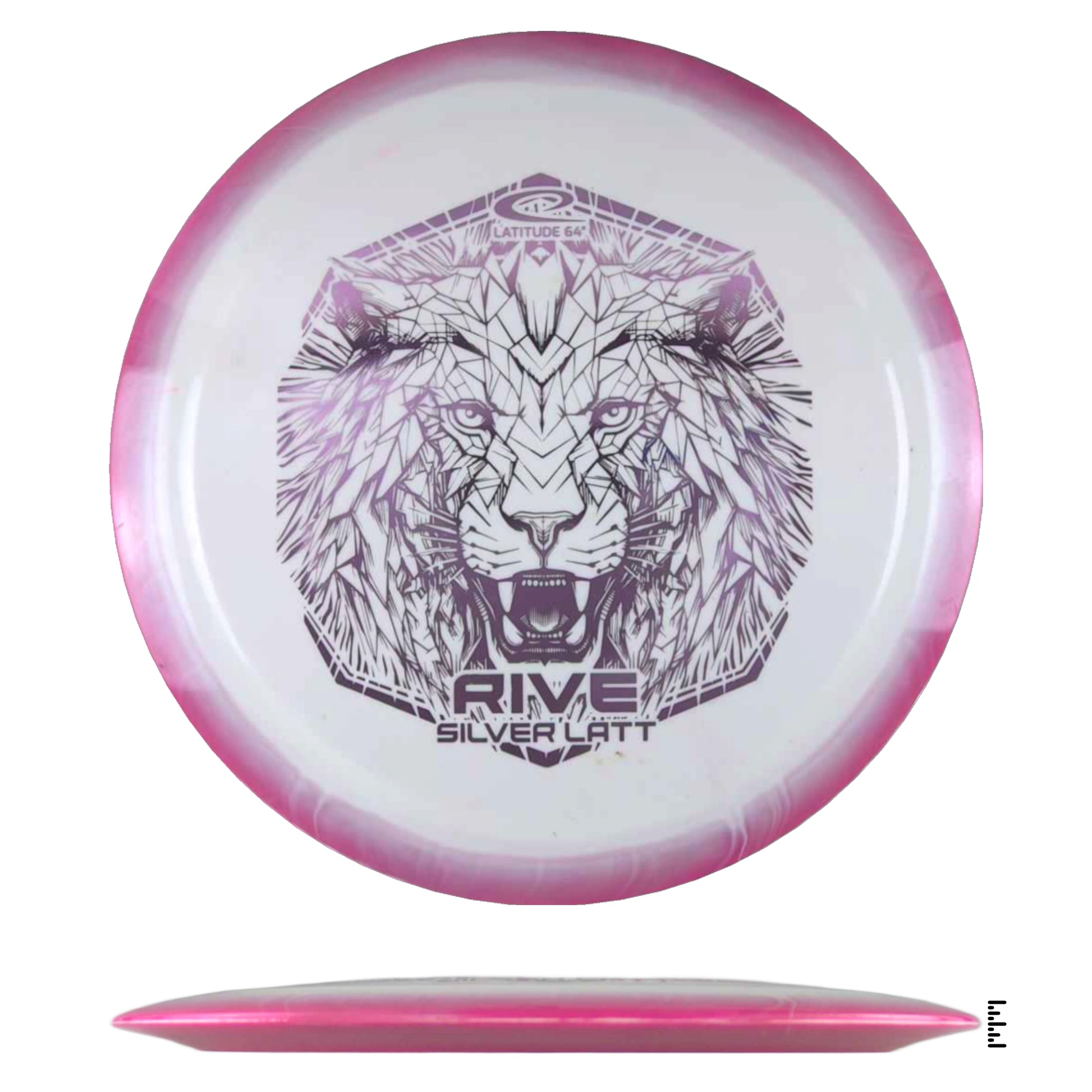 Latitude 64 Rive disc golf disc with lion graphic