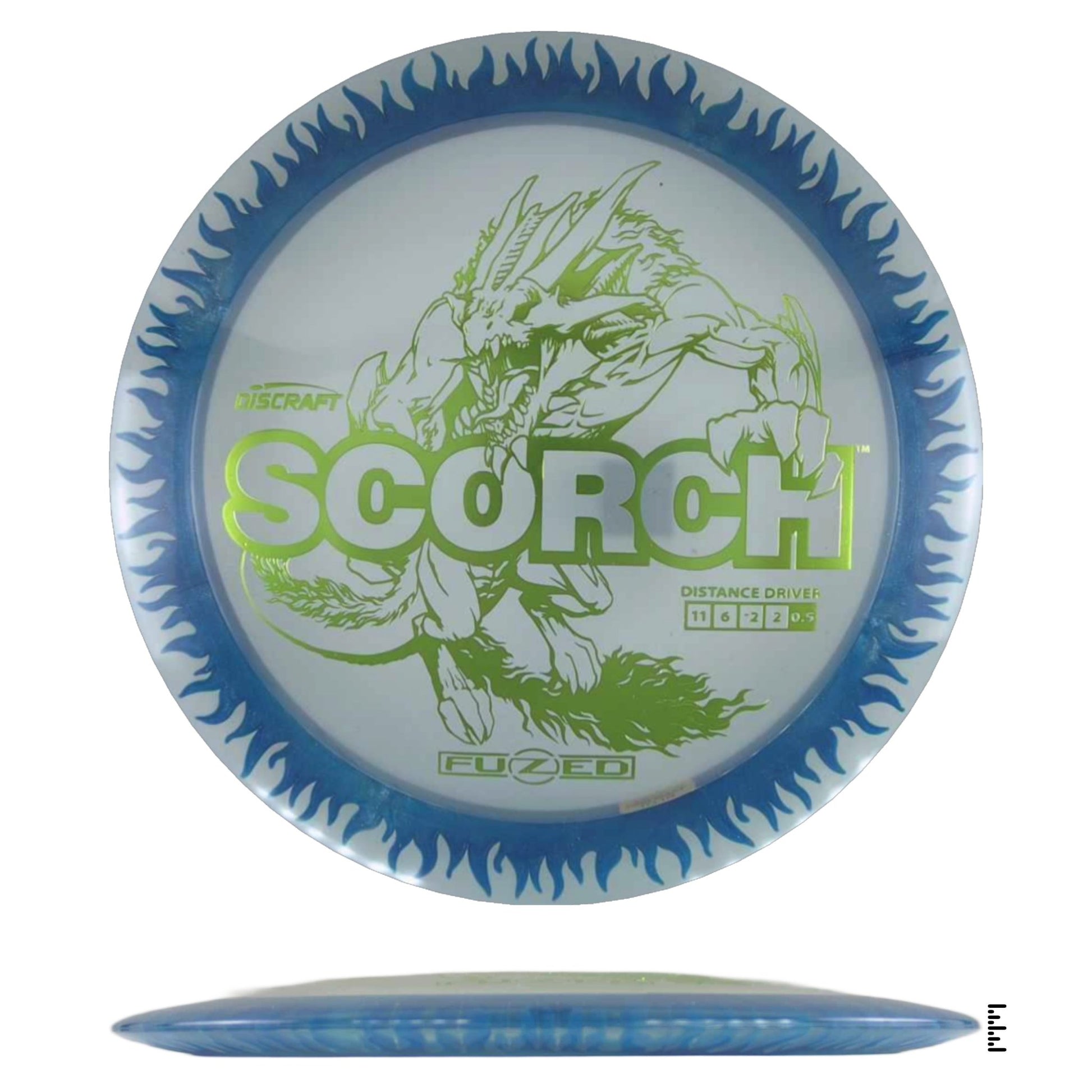 Discraft Fuzed Line Scorch - Clear / Blue - Powergrip USA