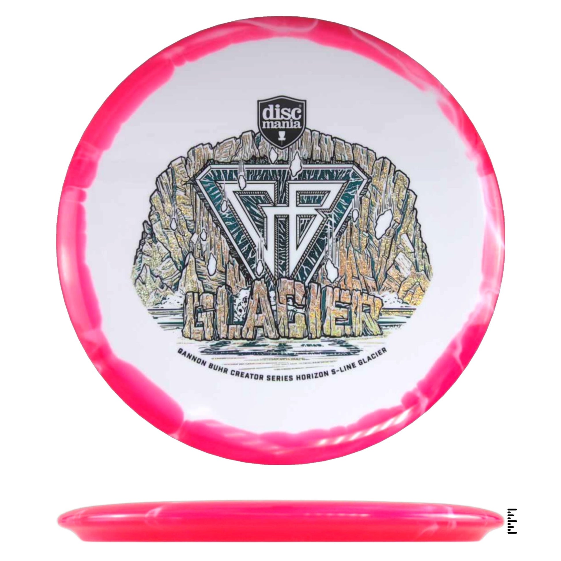 Discmania Horizon S - Line Glacier Gannon Buhr Creator Series Triple Foil - White / Red - Powergrip USA