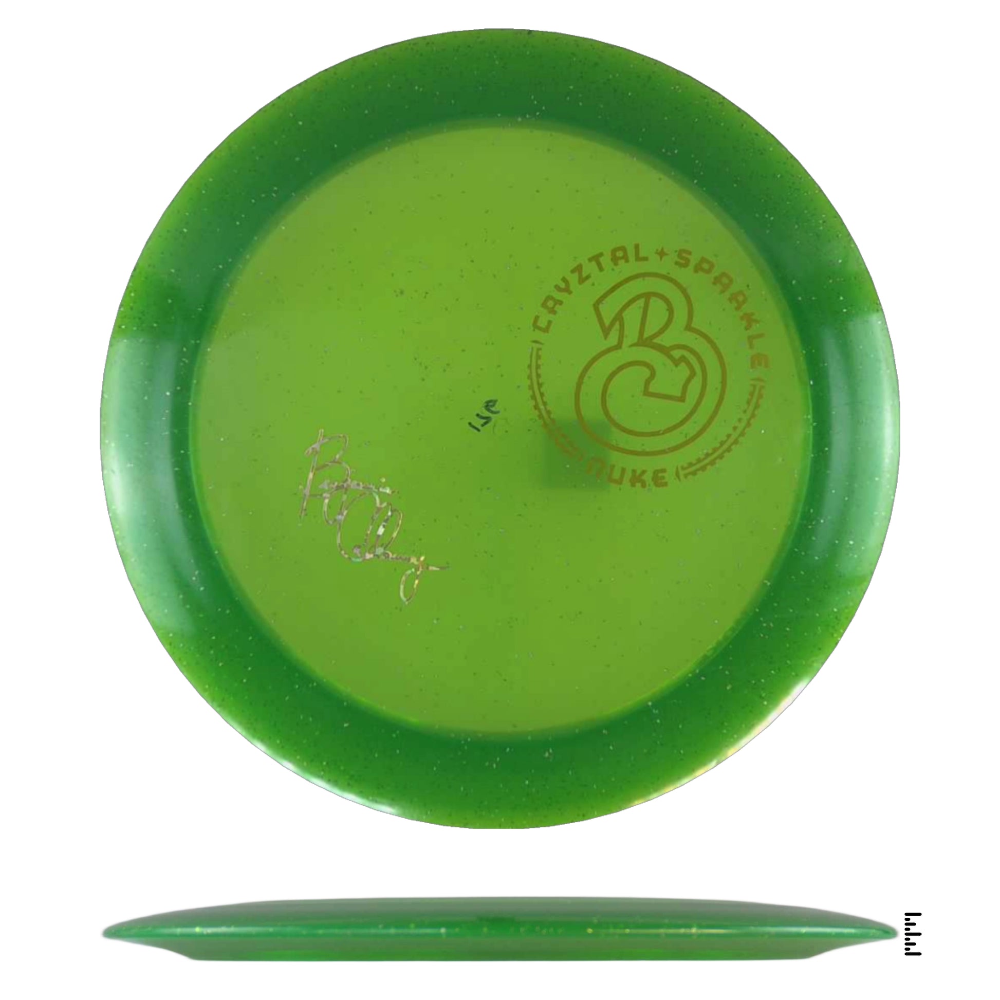 Green disc golf disc