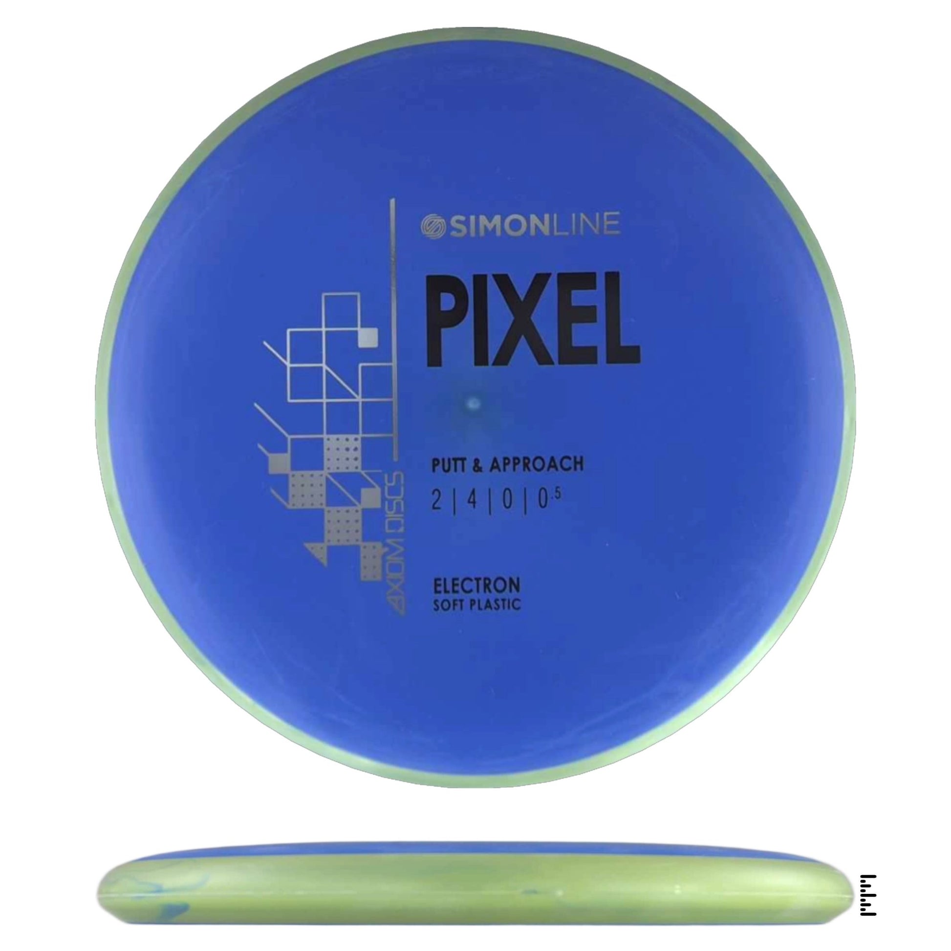 Axiom Discs Simon Line Electron Soft Pixel - Blue / Moss - Powergrip USA