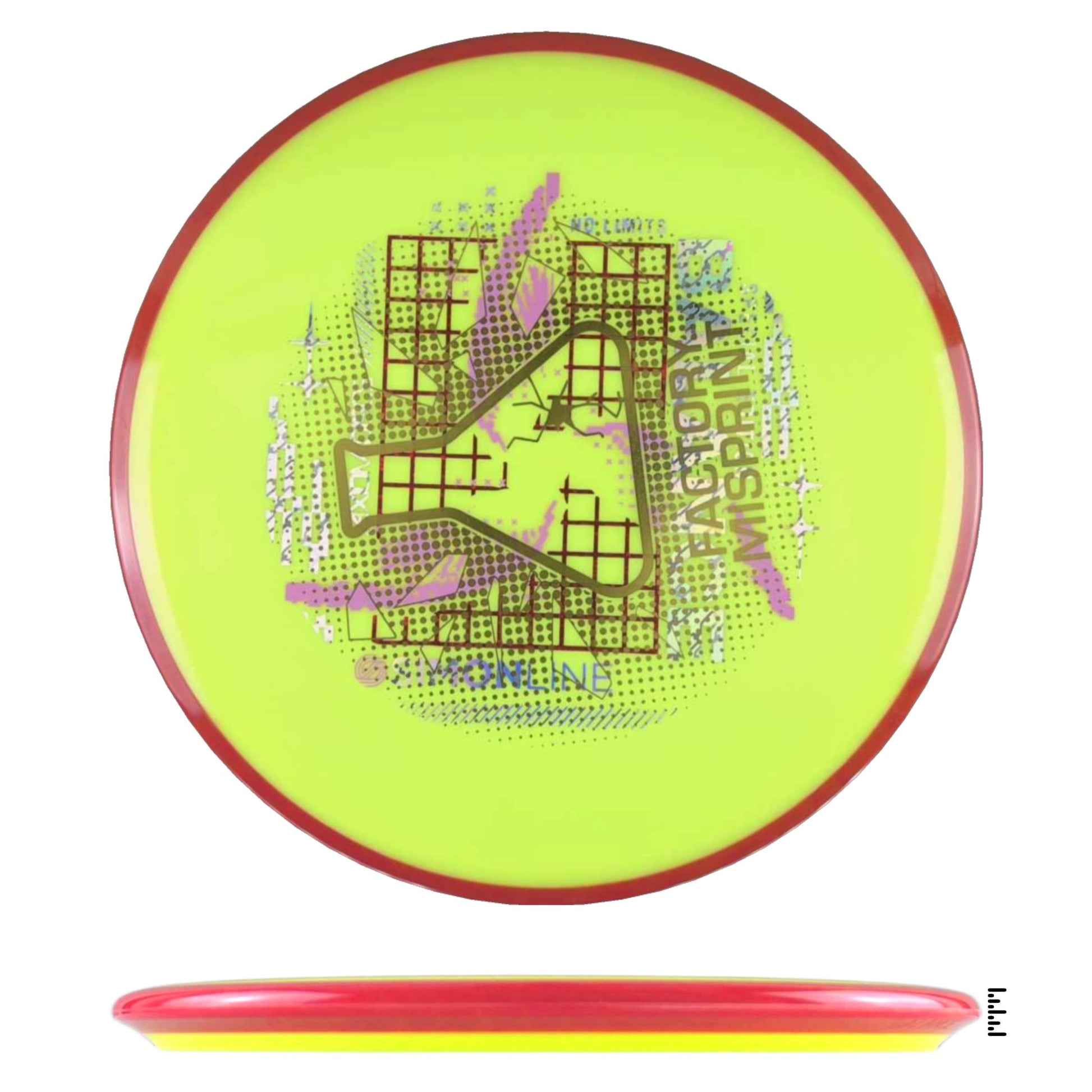 Axiom Discs Neutron Balance Factory Misprint - Fluorescent Yellow / Red - Powergrip USA