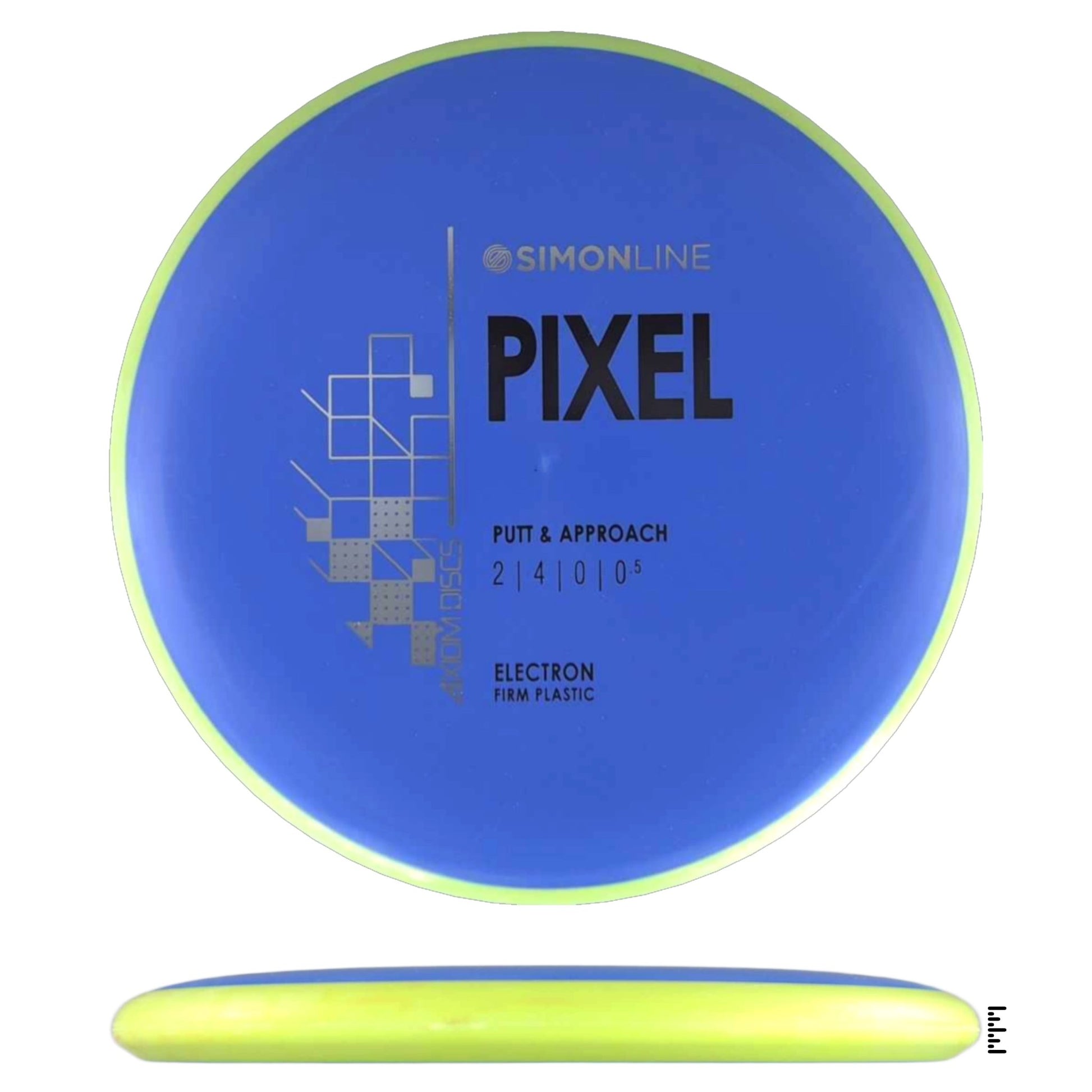 Axiom Discs Simon Line Electron Firm Pixel - Blue / Fluorescent Yellow - Powergrip USA