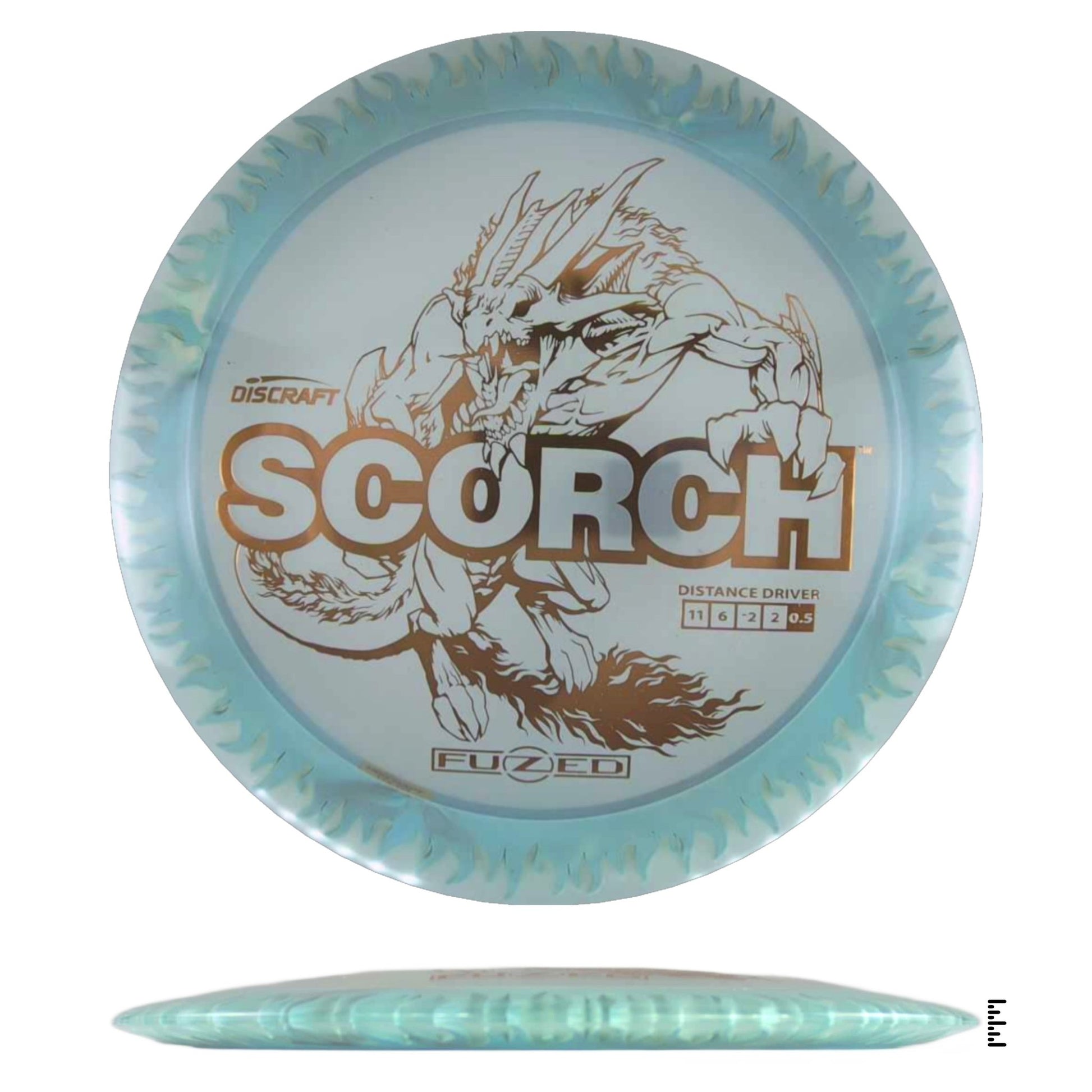 Discraft Fuzed Line Scorch - Clear / Light Blue - Powergrip USA
