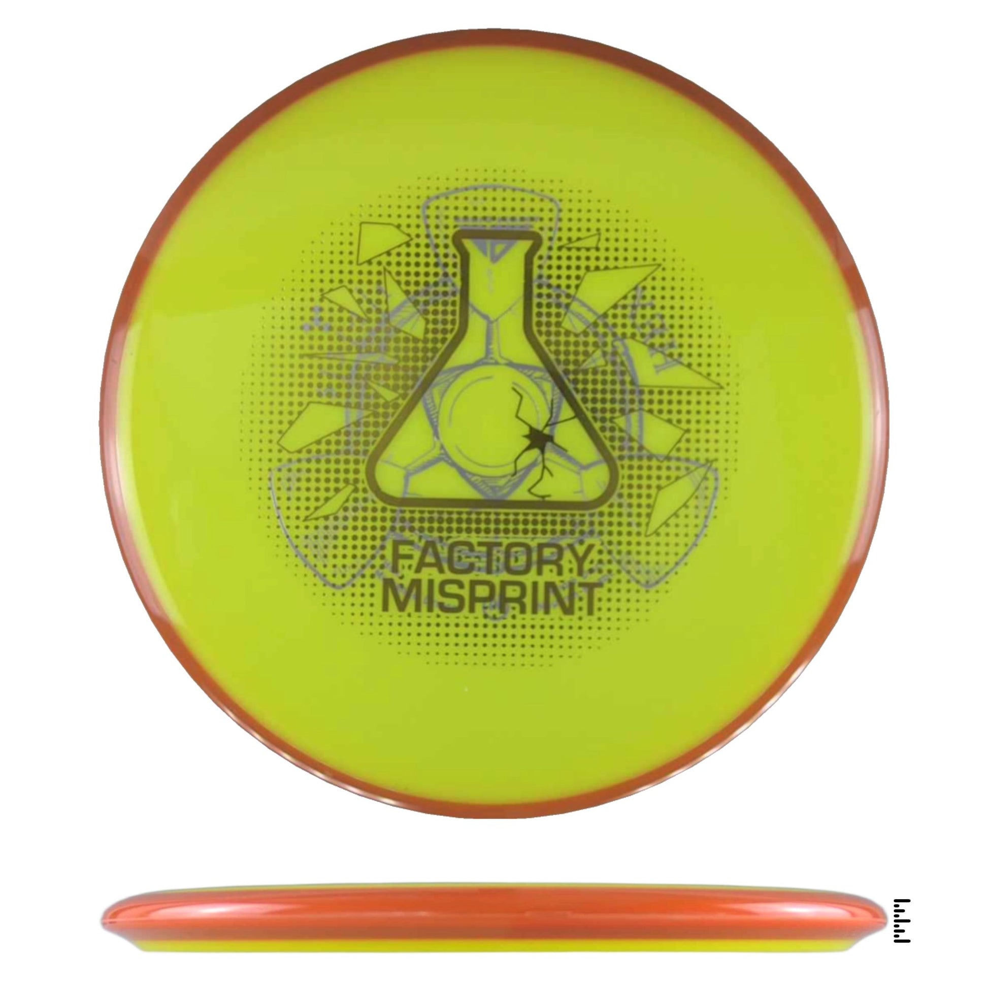 Axiom Discs Neutron Hex Factory Misprint - Yellow / Orange - Powergrip USA