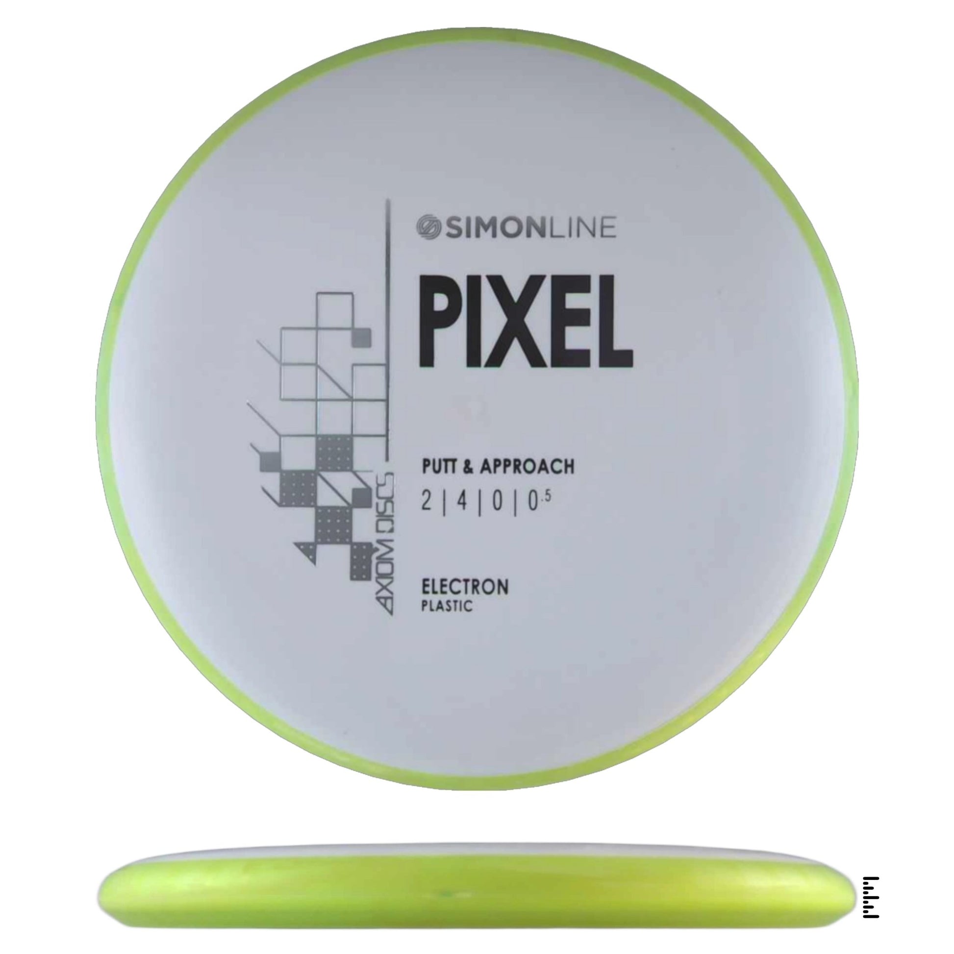 Axiom Discs Simon Line Electron Pixel - White / Fluorescent Yellow - Powergrip USA