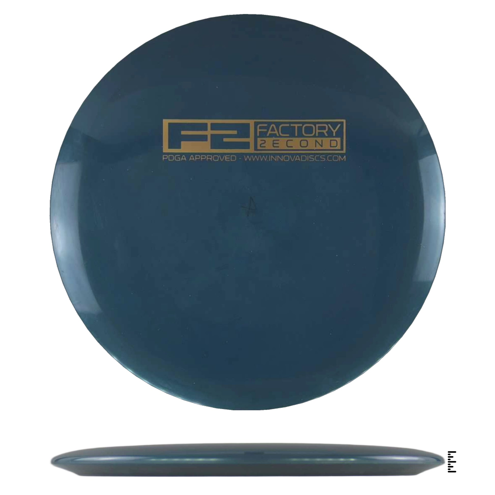 Dark blue Innova Factory Second disc golf disc