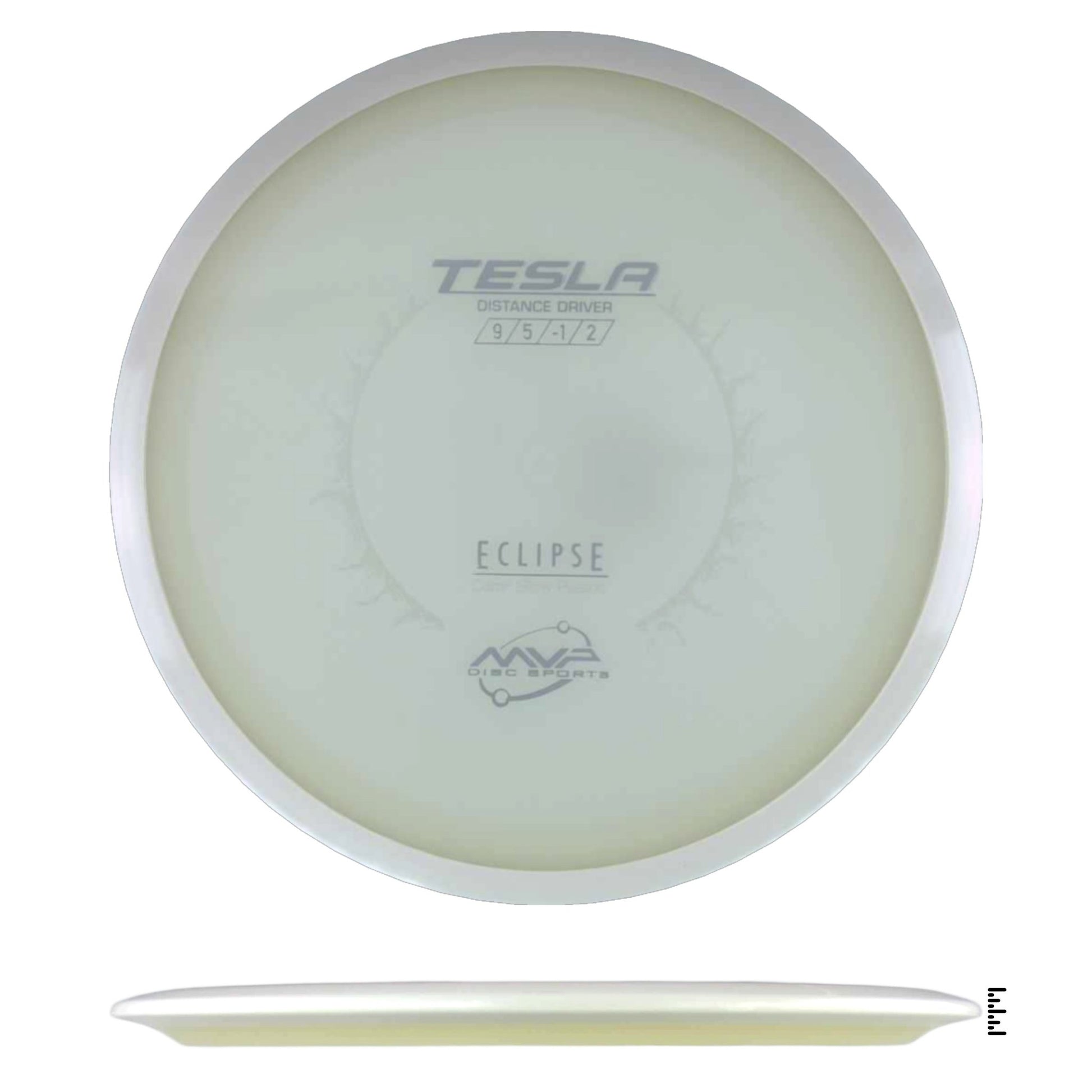 MVP Disc Sports Eclipse Color Glow Tesla - White - Powergrip USA