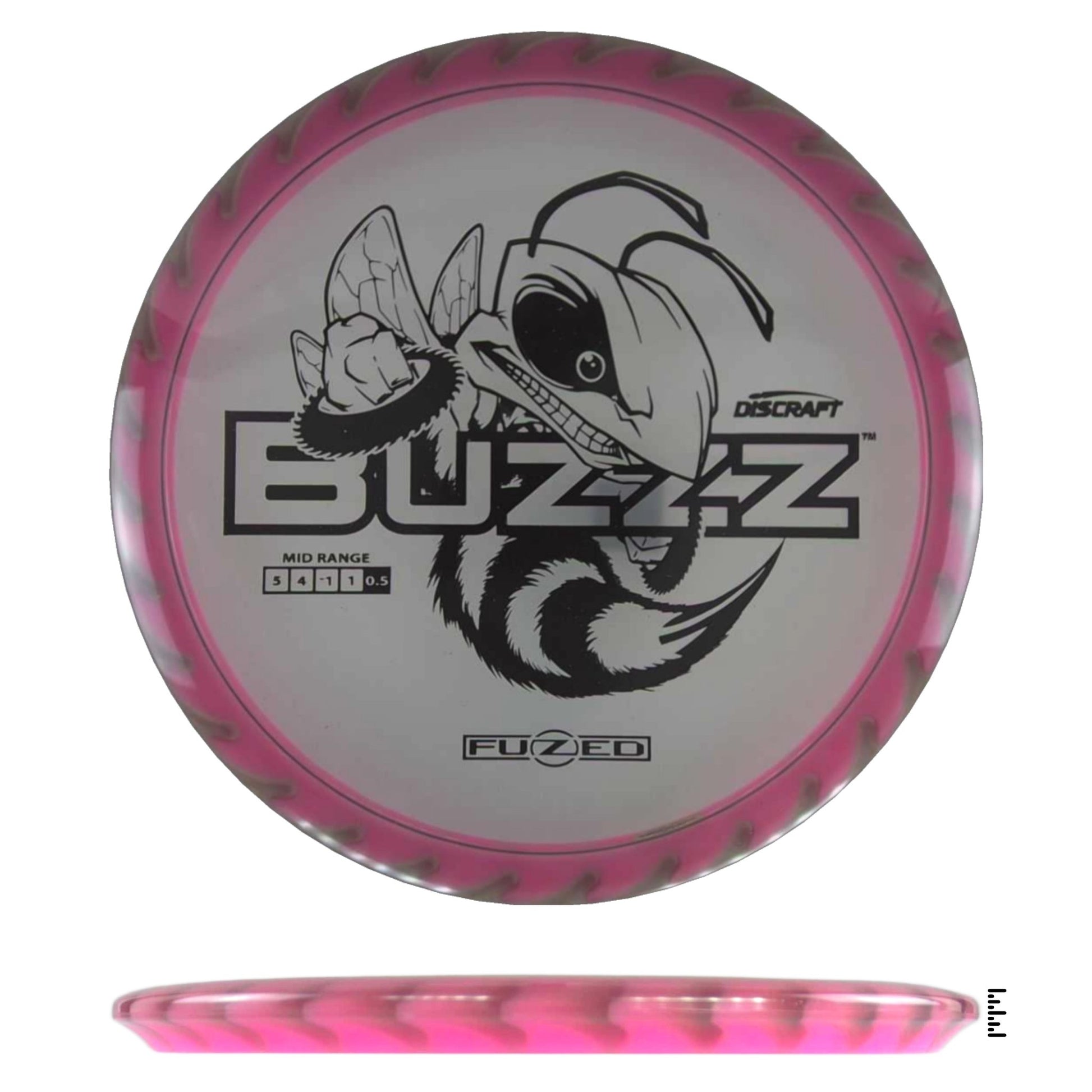 Discraft Fuzed Line Buzzz Saw Pattern (Buzzzsaw) - Clear / Hot Pink - Powergrip USA
