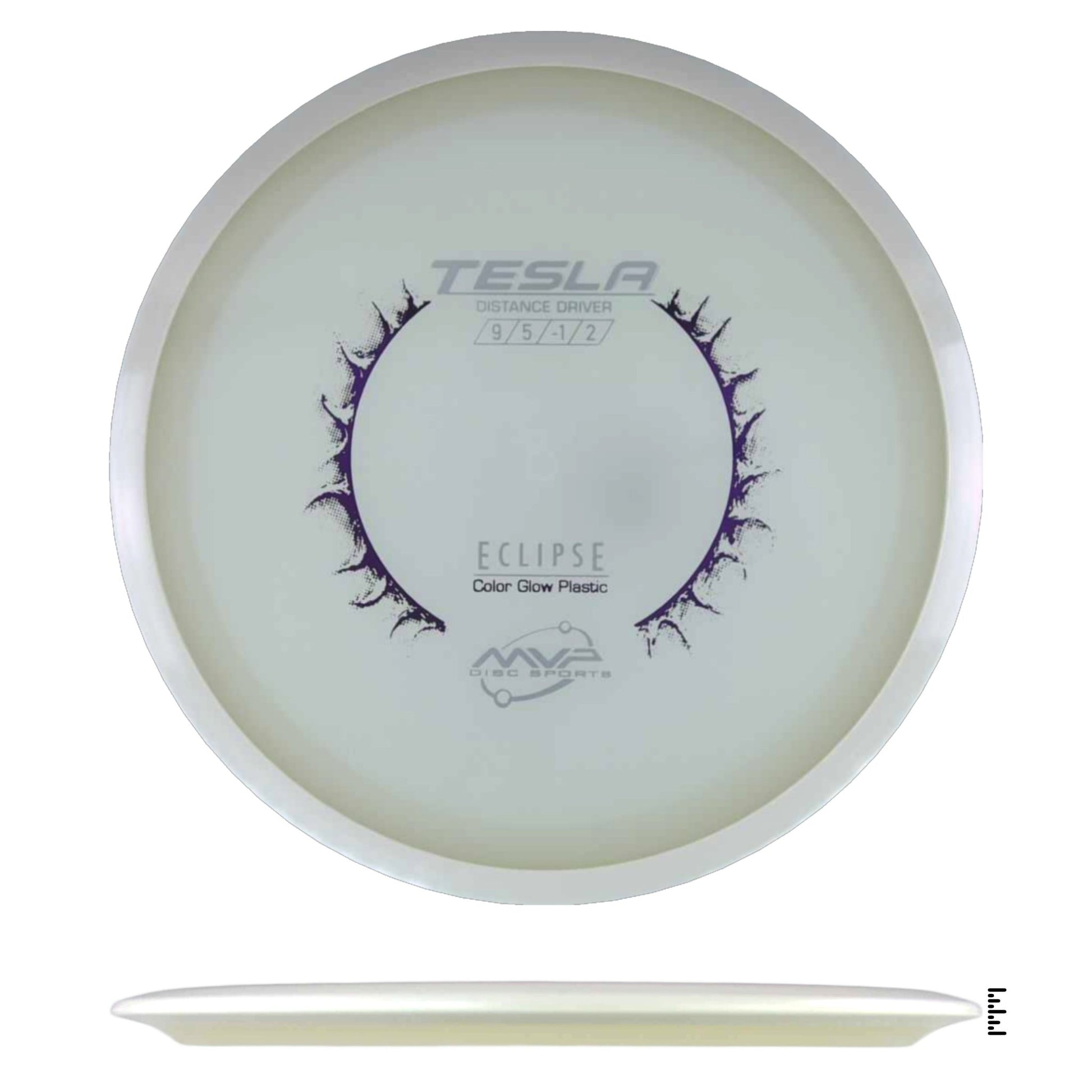 MVP Disc Sports Eclipse Color Glow Tesla - Violet - Powergrip USA