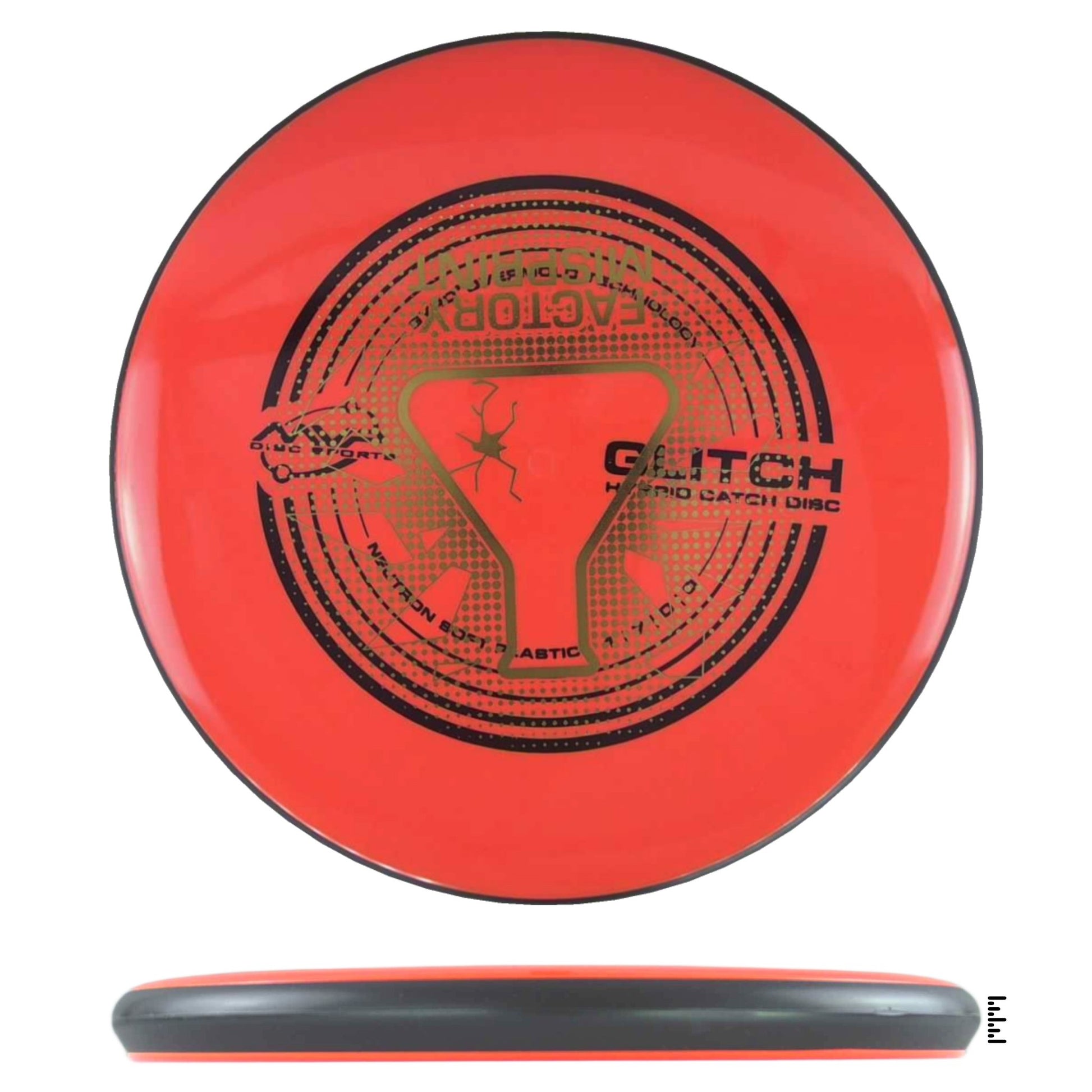 MVP Disc Sports Neutron Soft Glitch Factory Misprint - Orange - Powergrip USA