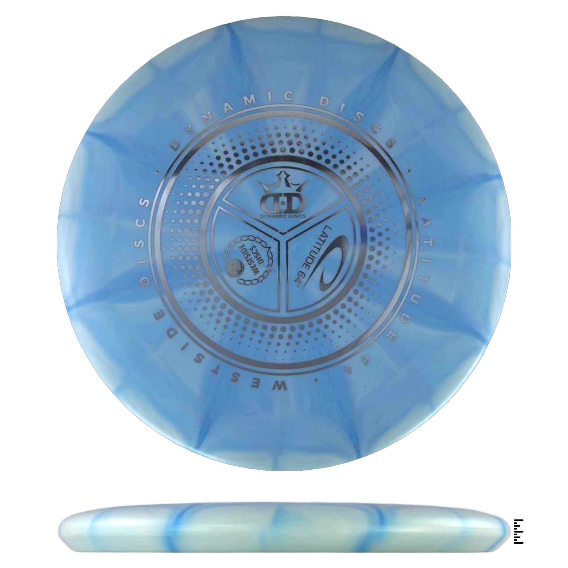 Blue Latitude 64 disc golf disc
