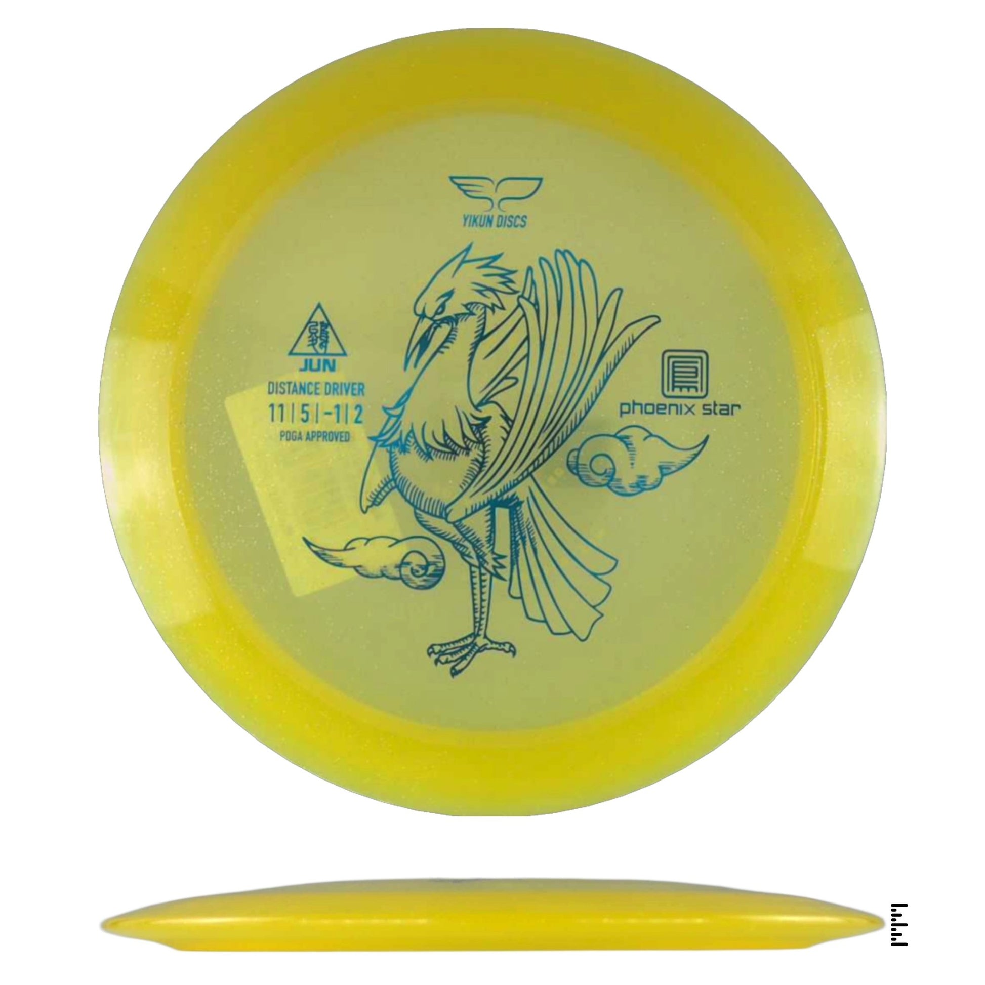 Yikun Discs Phoenix Star Jun - Yellow - Powergrip USA