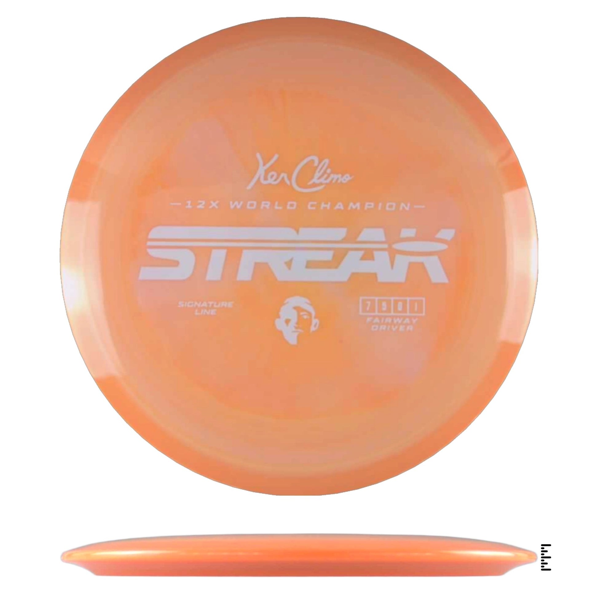 Climo Disc Golf Signature Line Streak - Orange - Powergrip USA