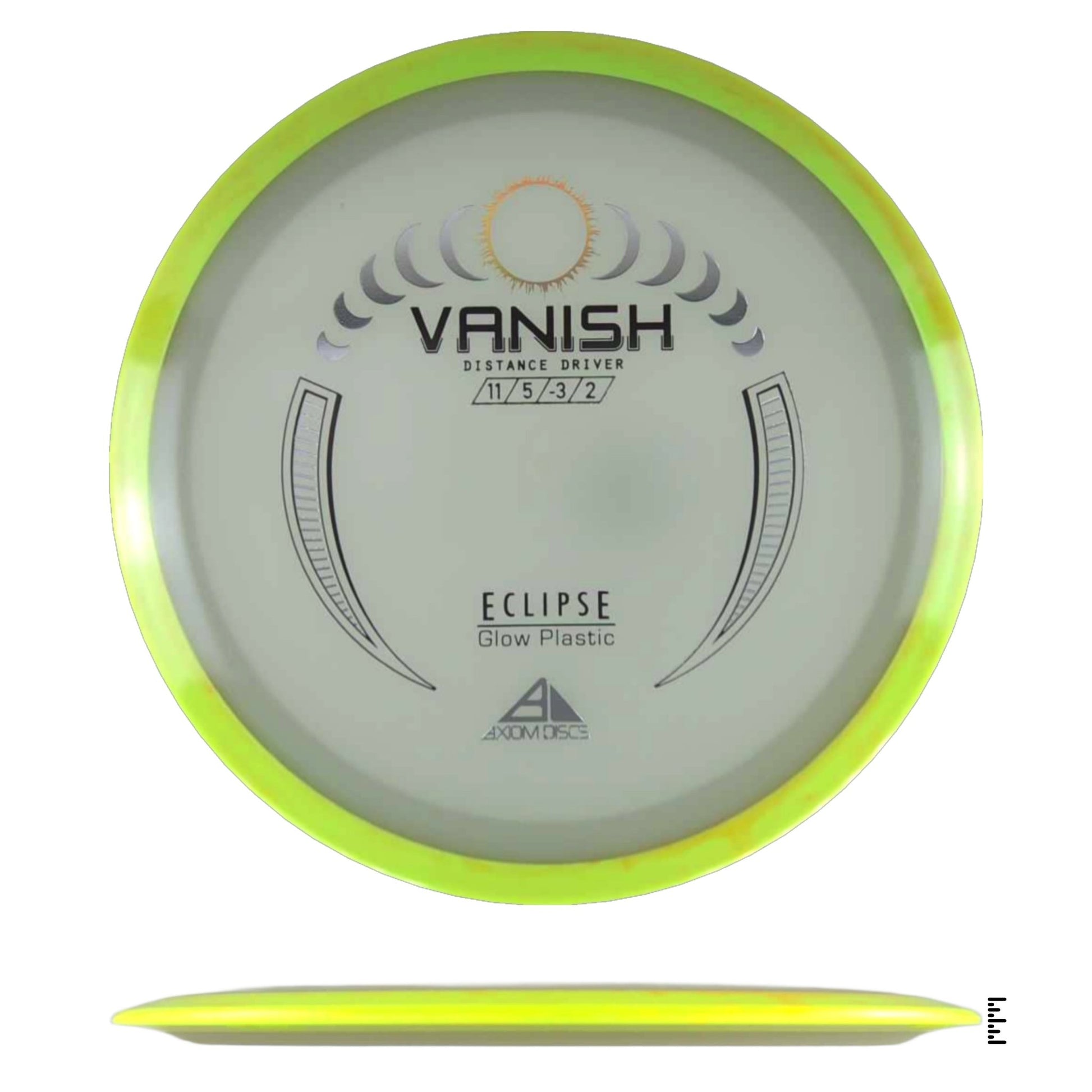 Axiom Discs Eclipse Vanish - Fluorescent Yellow - Powergrip USA