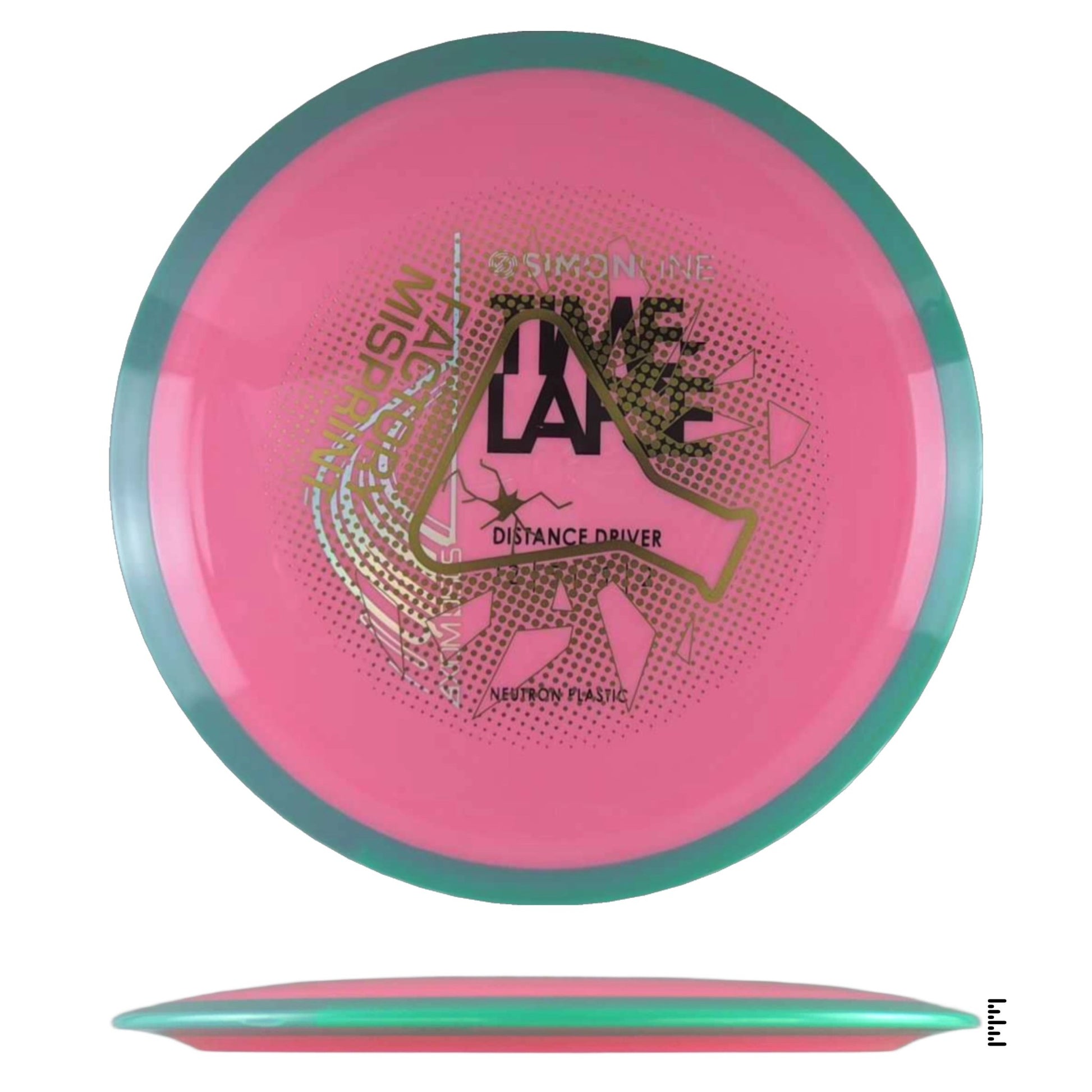 Axiom Discs Simon Line Neutron Time - Lapse Factory Misprint - Pink / Teal - Powergrip USA