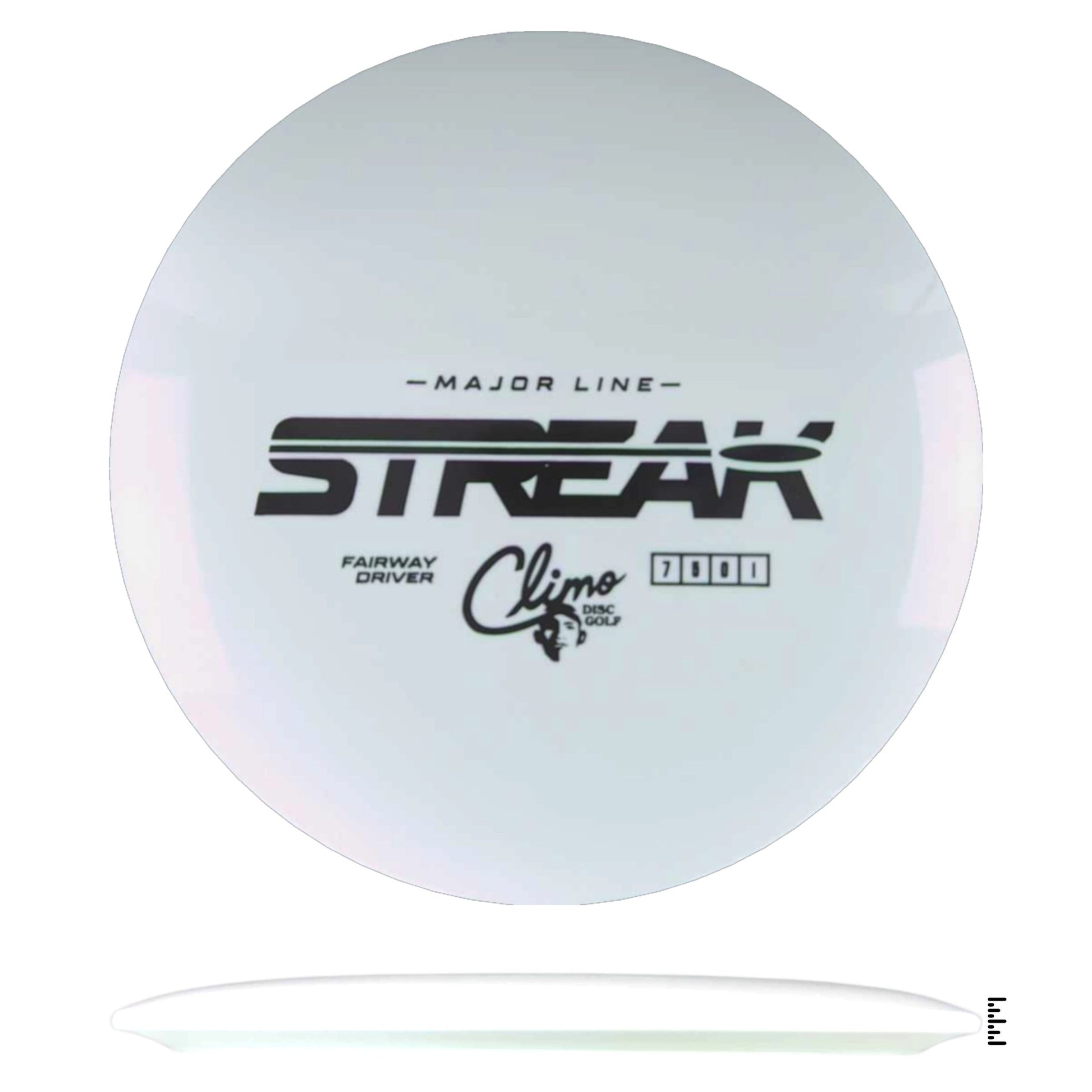 Climo Disc Golf Major Line Streak - White - Powergrip USA