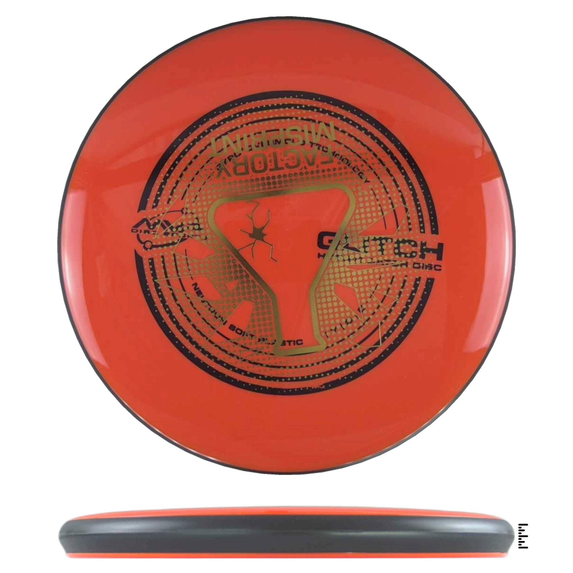 MVP Disc Sports Neutron Soft Glitch Factory Misprint - Orange - Powergrip USA