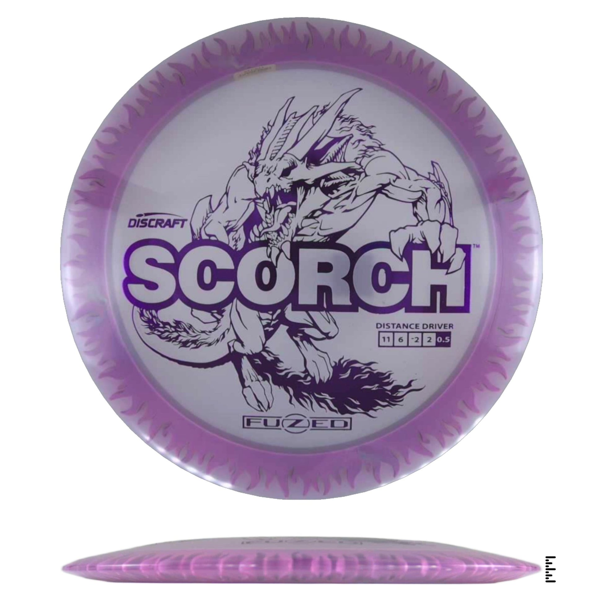 Discraft Fuzed Line Scorch - Clear / Plum - Powergrip USA