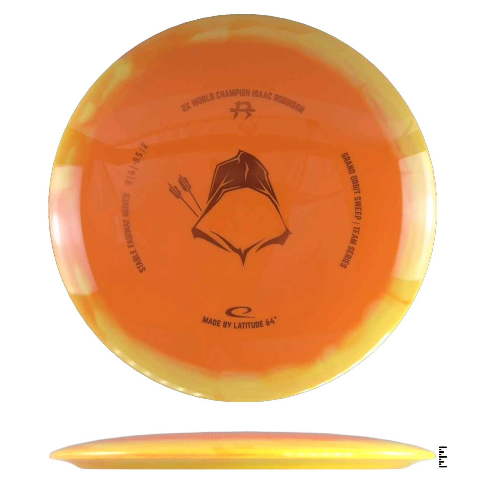 Latitude 64 Royal Grand Orbit Sweep Isaac Robinson Team Series 2025 - Orange / Yellow - Powergrip USA